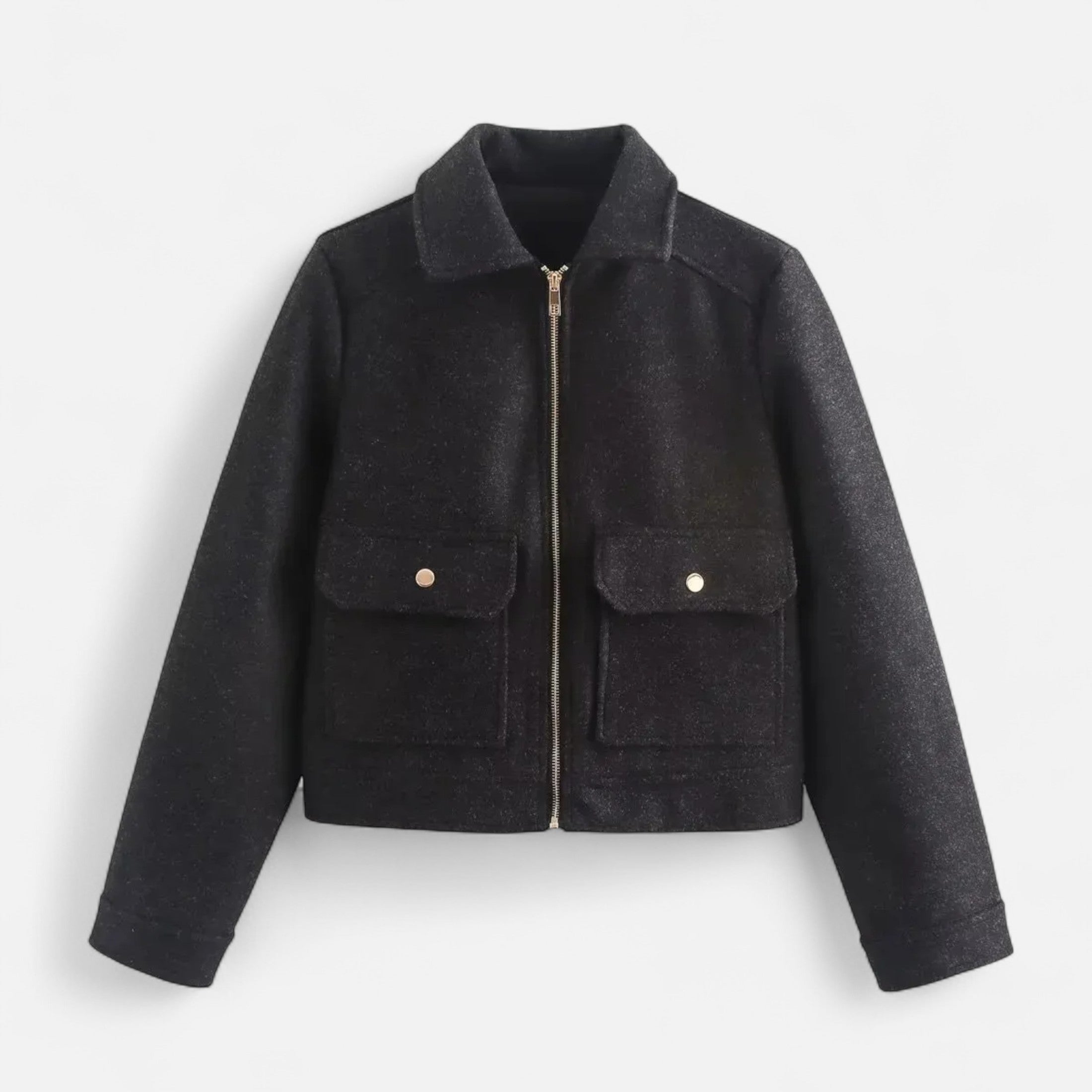 Cazadora Mujer Cuello Solapa Manga Larga