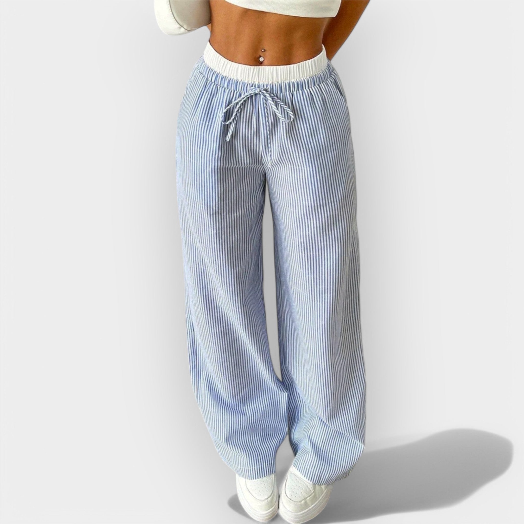 Pantalón Ancho con Rayas