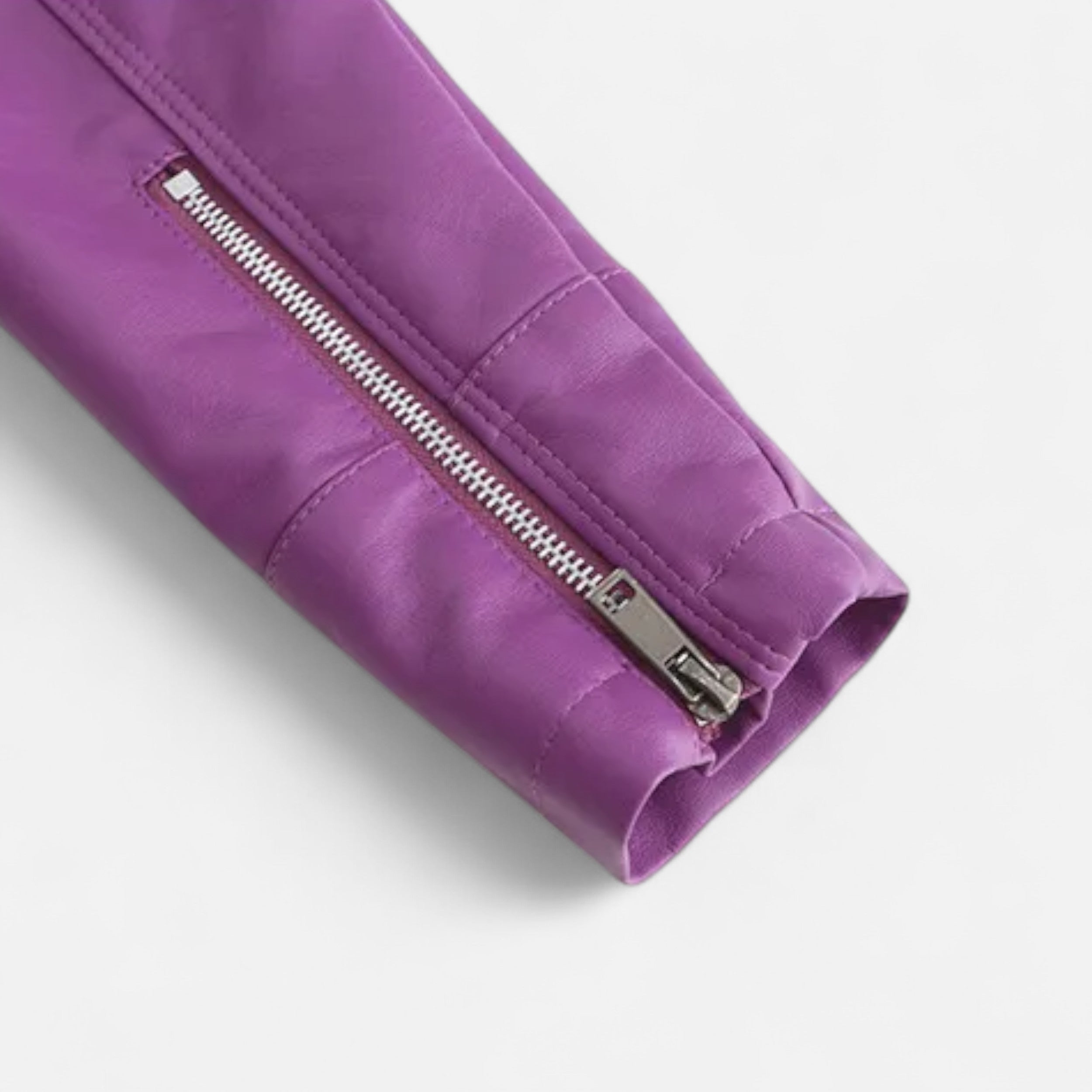 Eliaro Moda | Chaqueta Corta Mujer Cuero PU Cuello Alto con Cinturón