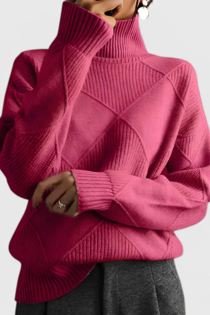 Jersey Cuello Alto Suave Abrazo De Estilo Edición Limitada