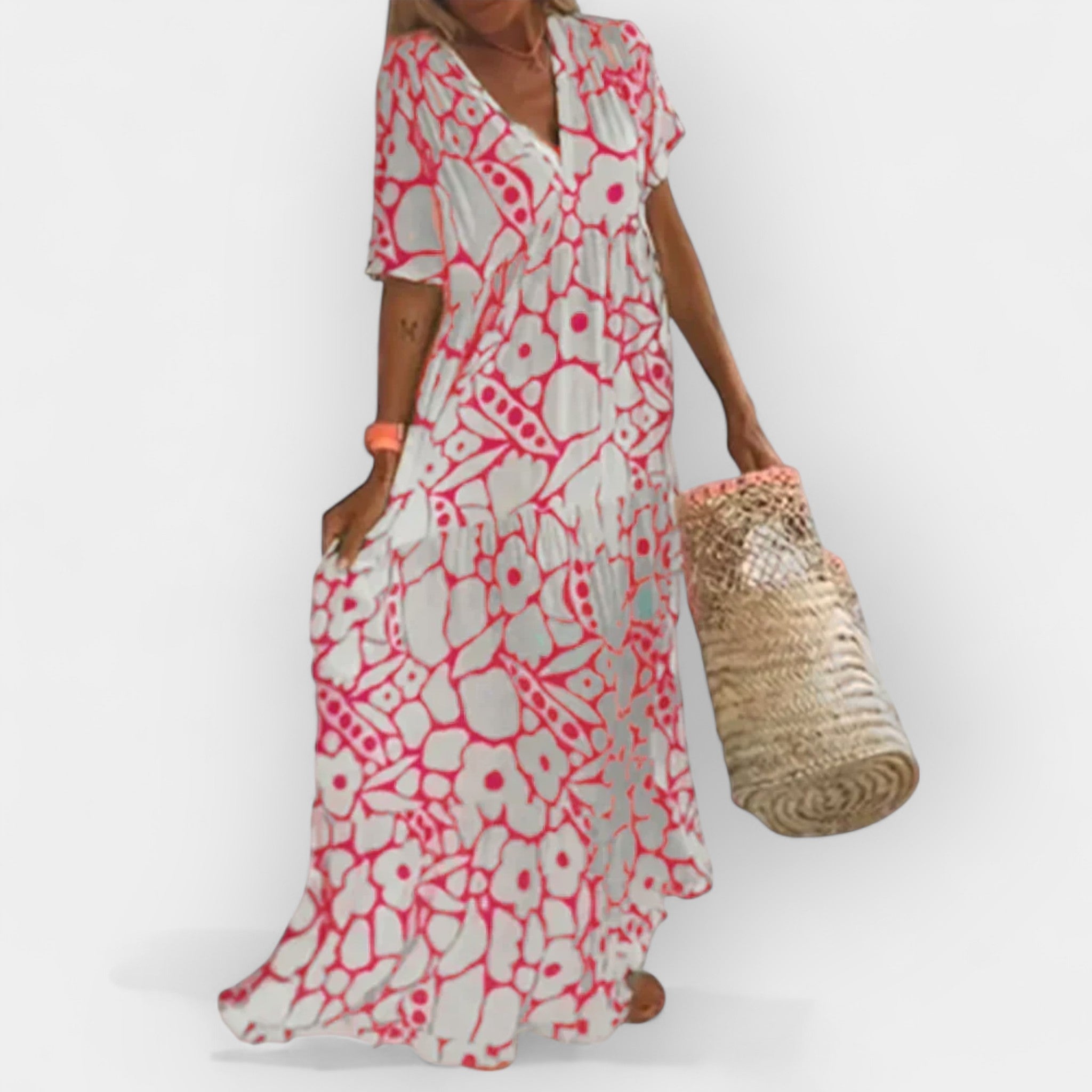 Vestido veraniego vaporoso con estampado