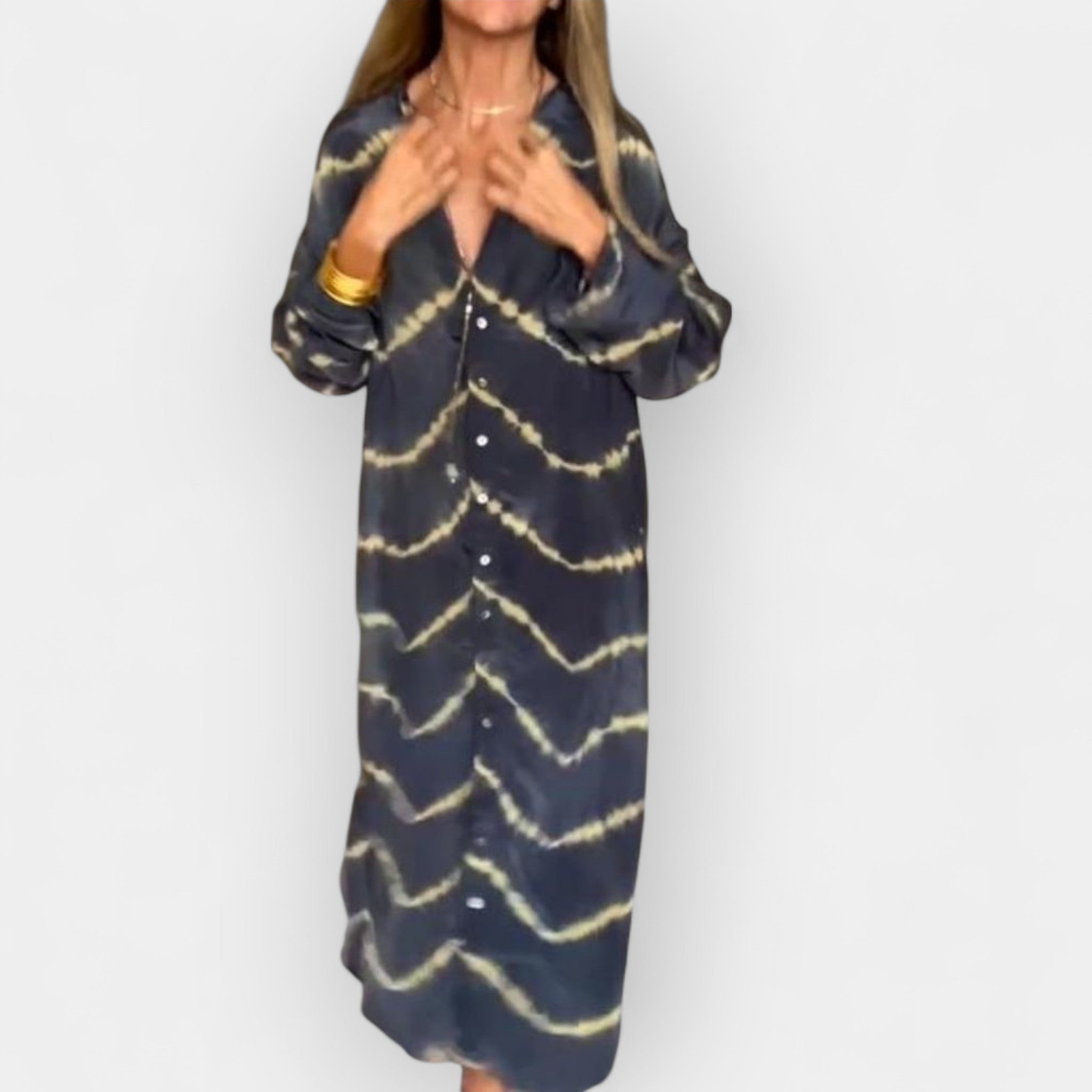 Μποέμ Μακρύ Φόρεμα με Ρίγες