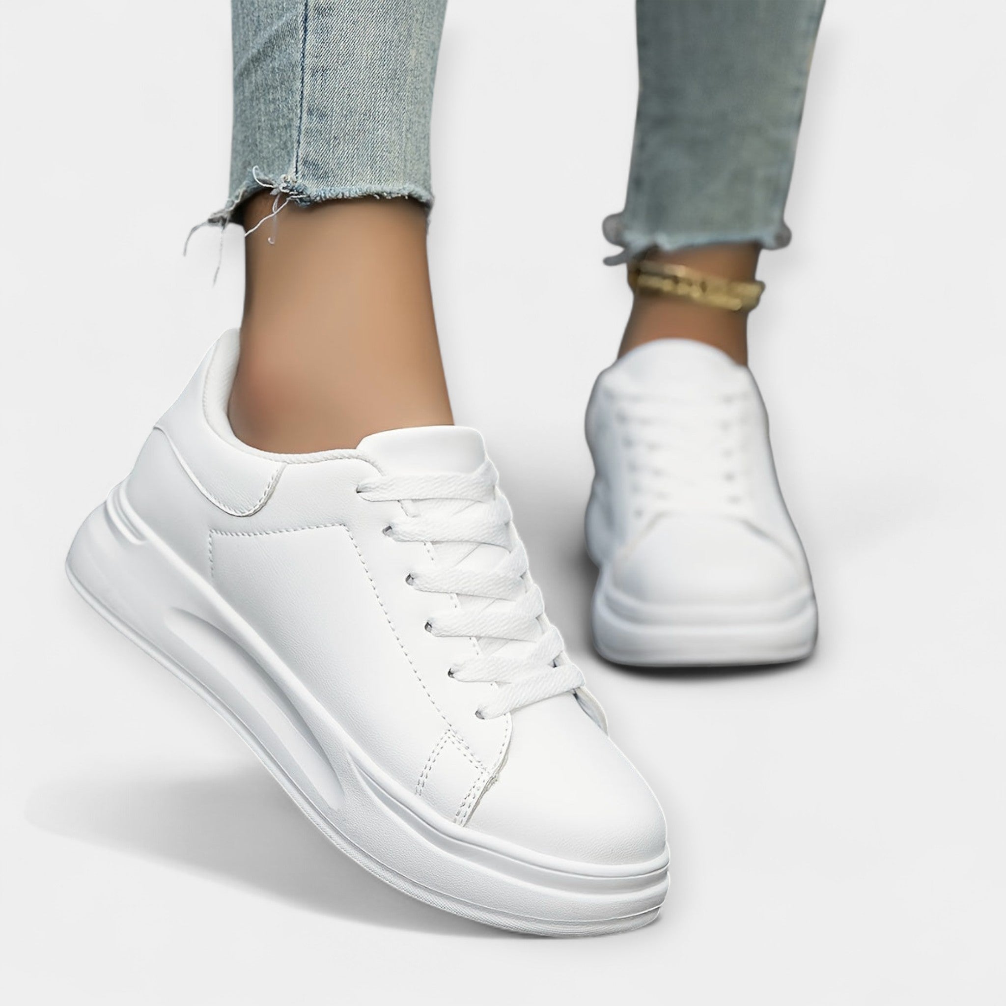Sneakers de Piel Blancos