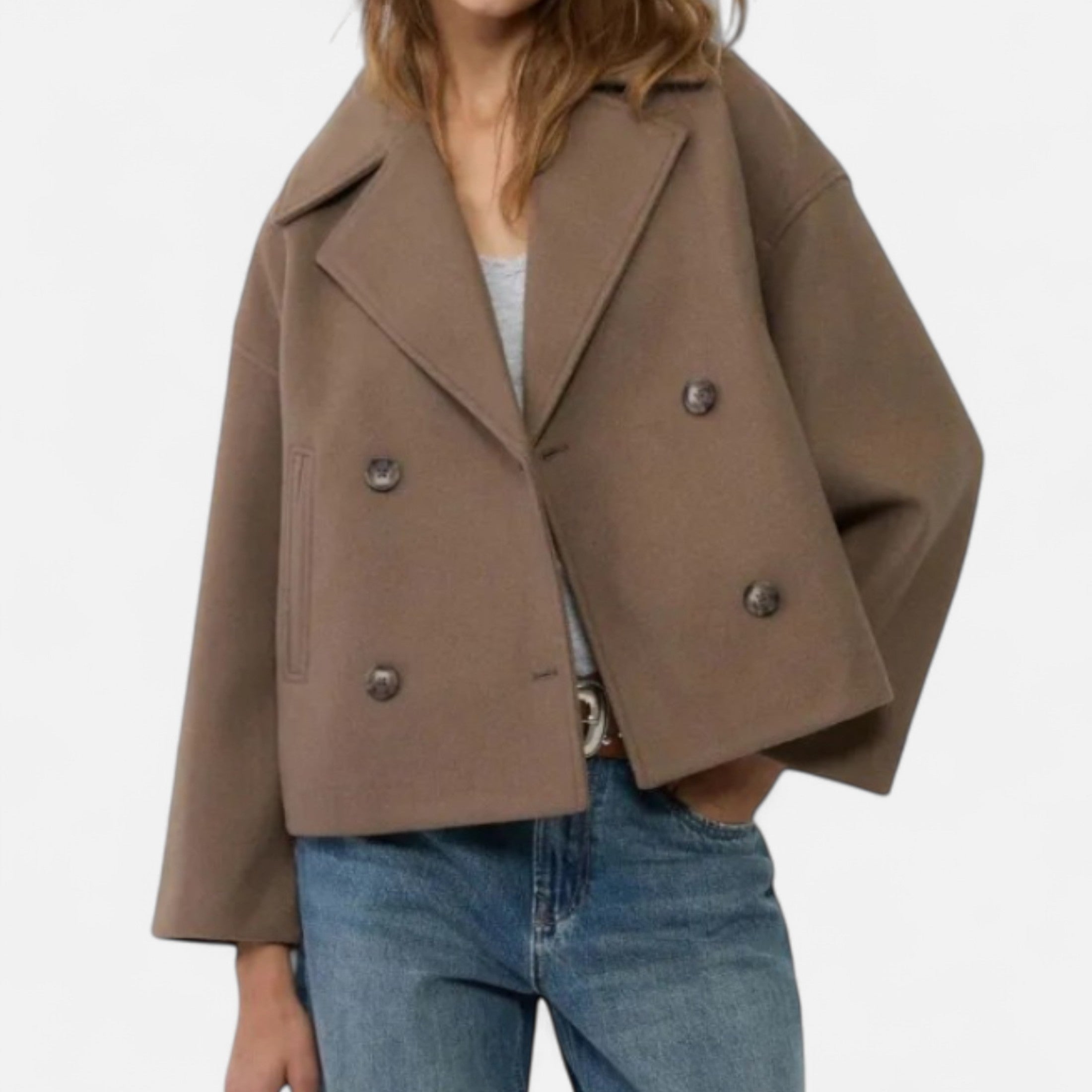 Eliaro Moda | Abrigo Corto Mujer Oversize Elegante