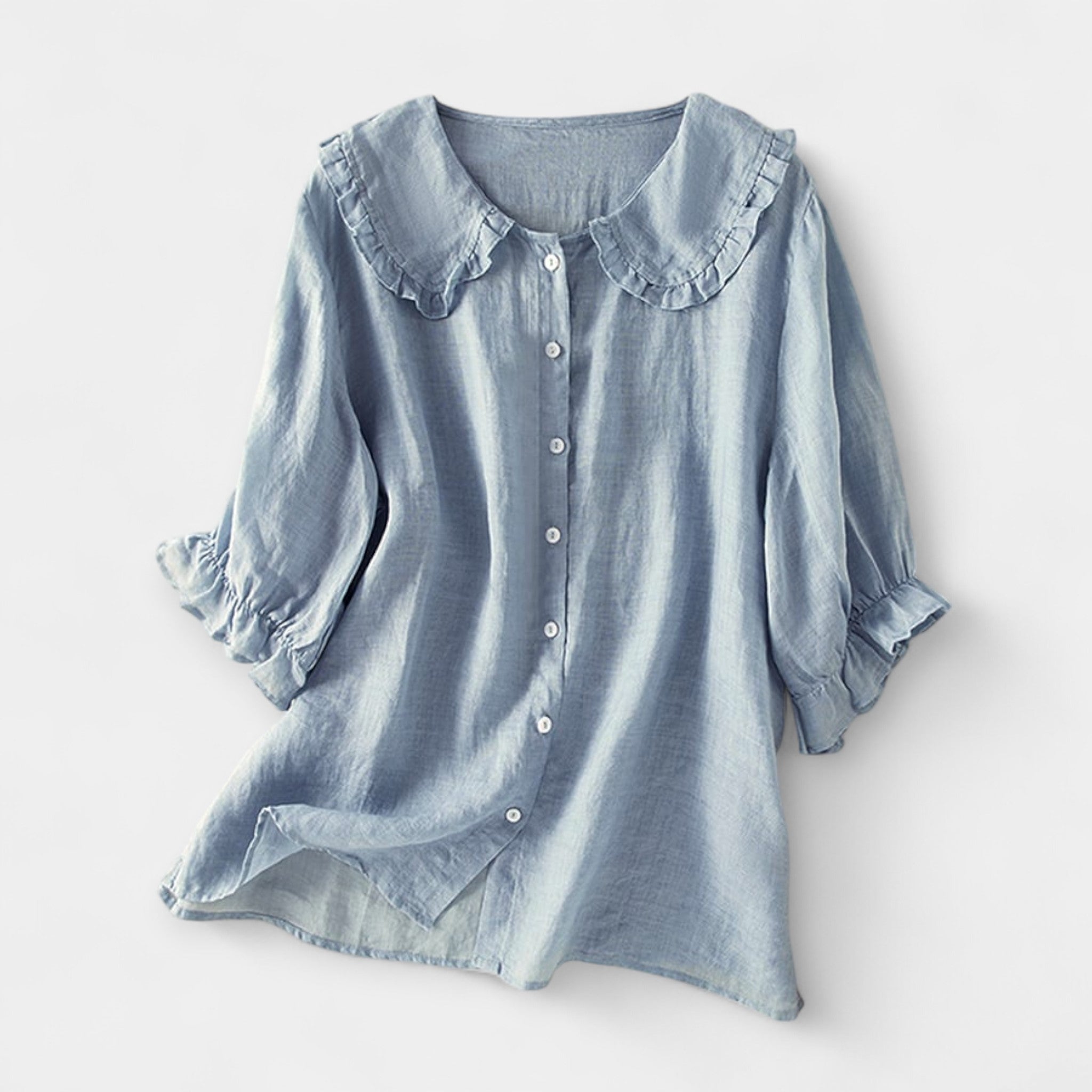 Camisa con volante y cuello