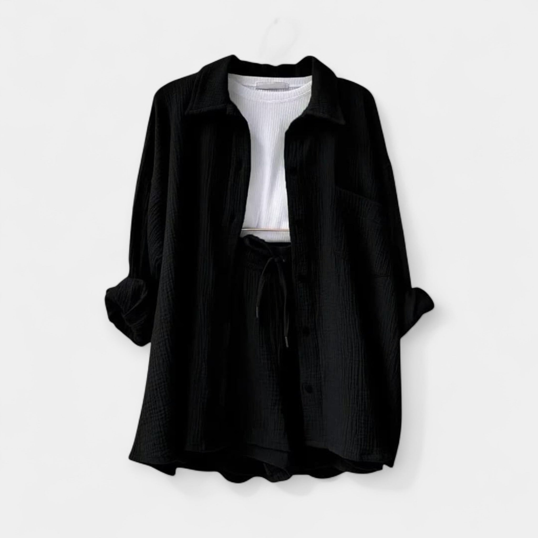 conjunto bicolor de verano con top y short