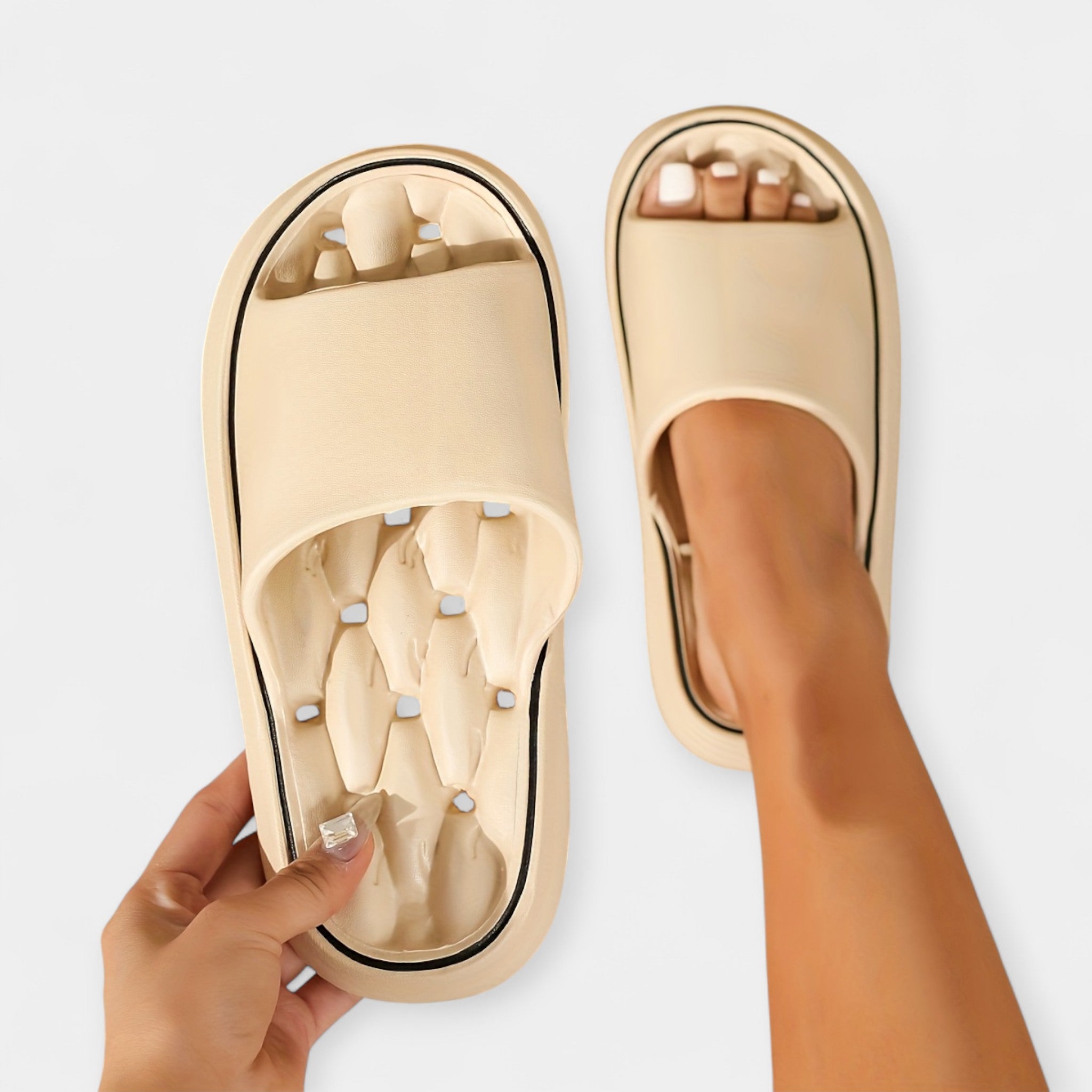 Pantuflas para Mujer con Textura Acanalada