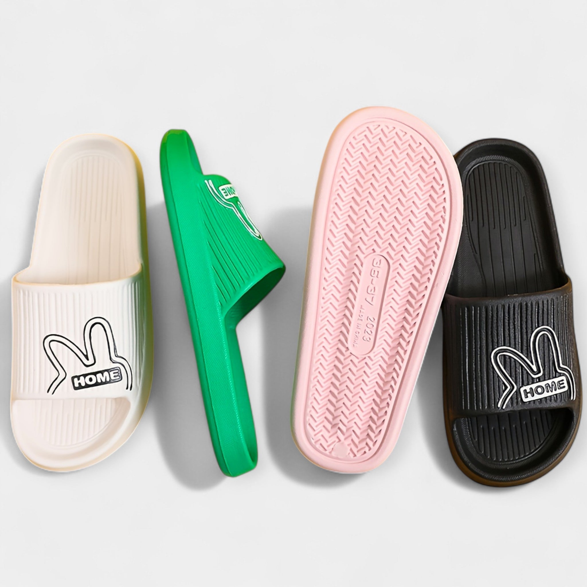 Pantuflas para Mujer con Diseño de Caricatura y Dedos Abiertos