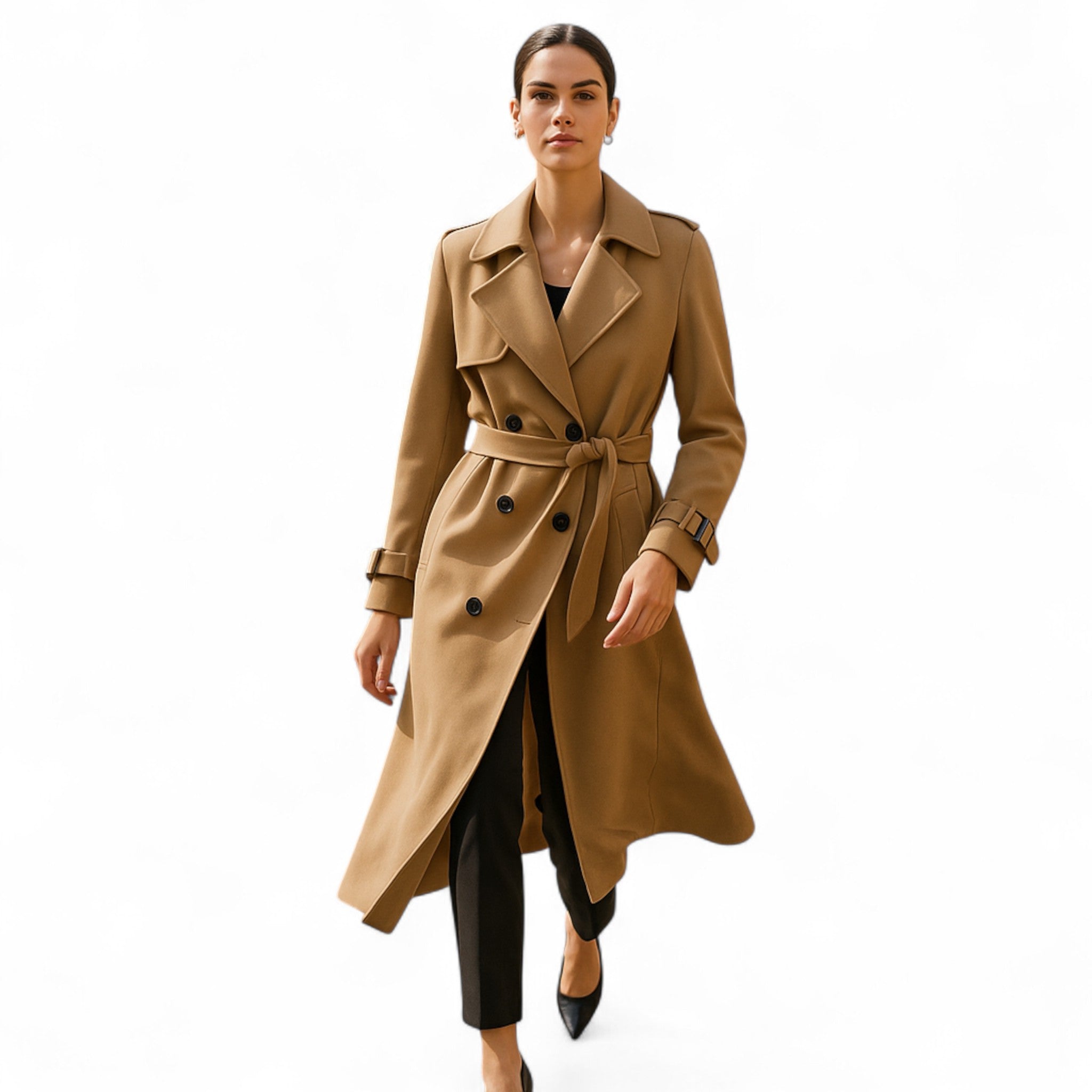 Gabardina Vintage Mujer Corte Icónico Moderno