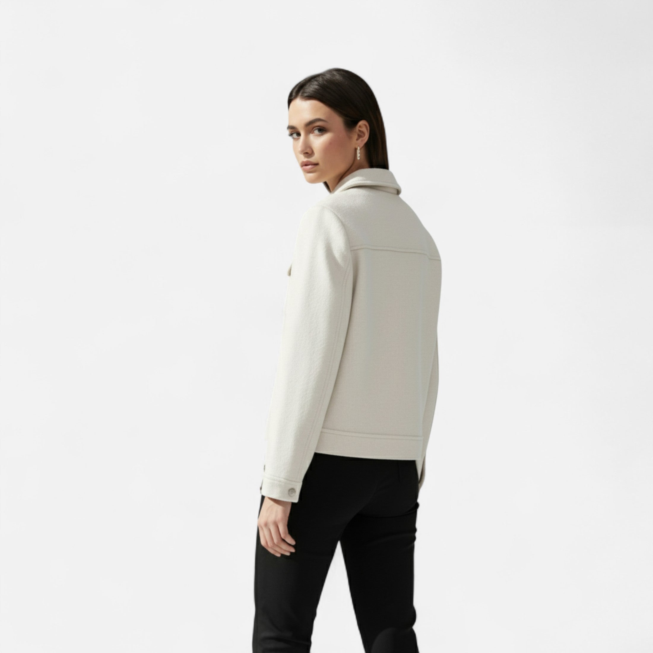 Cazadora Mujer Cuello Solapa Manga Larga