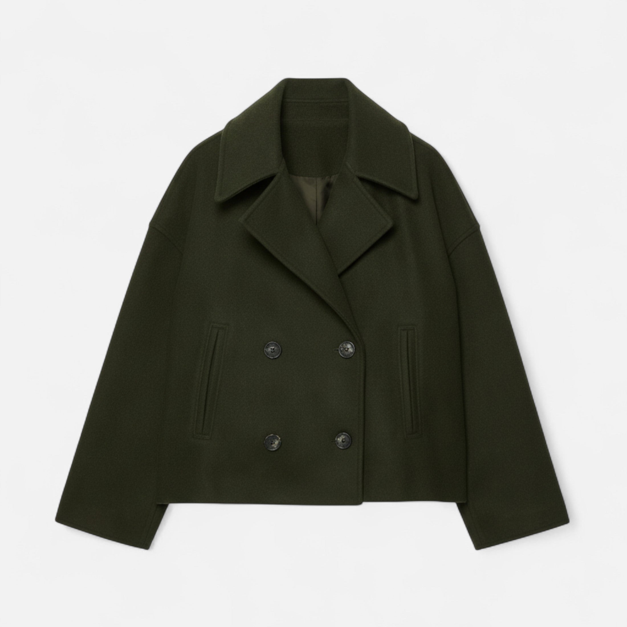 Abrigo Corto Mujer Oversize Elegante