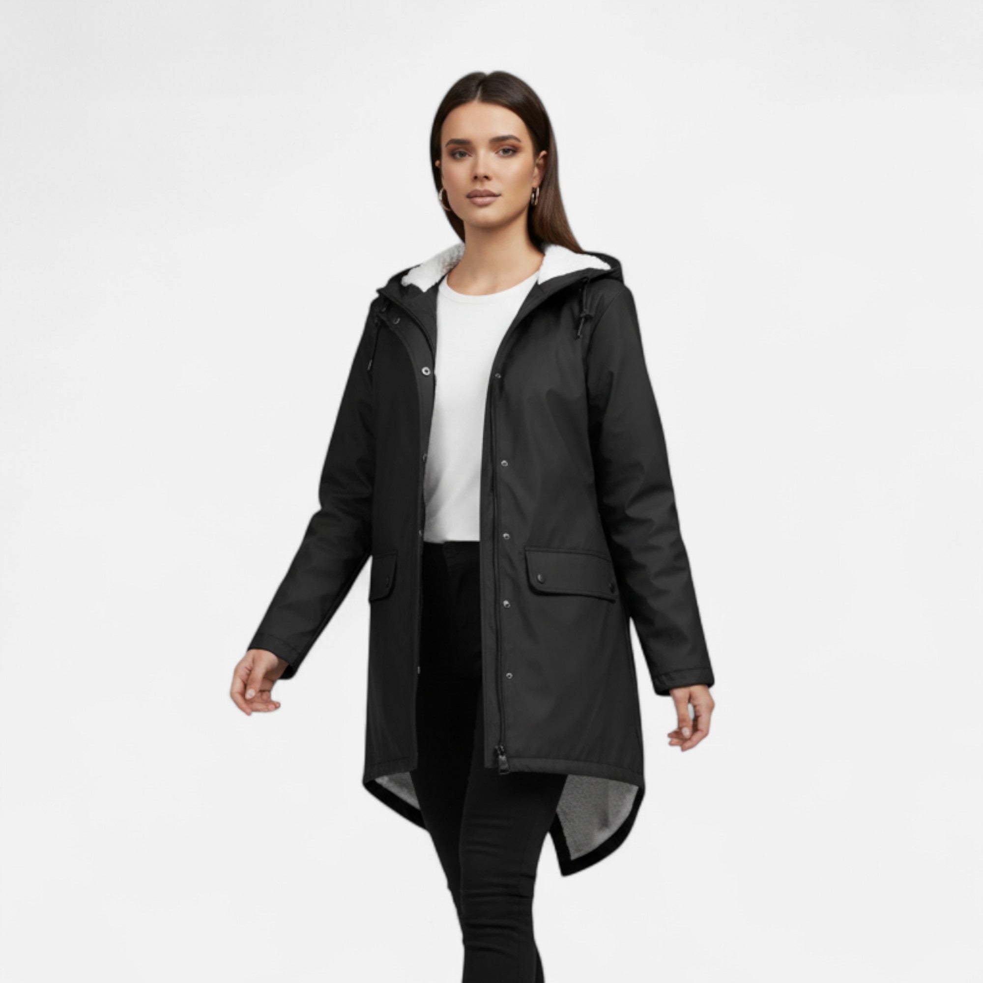 Chaqueta Invierno Mujer con Capucha Elegante