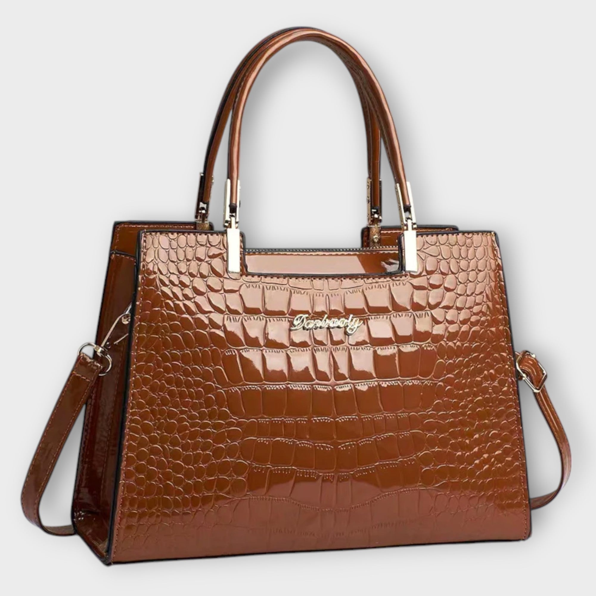 Bolsa de Mano Croco Brillante