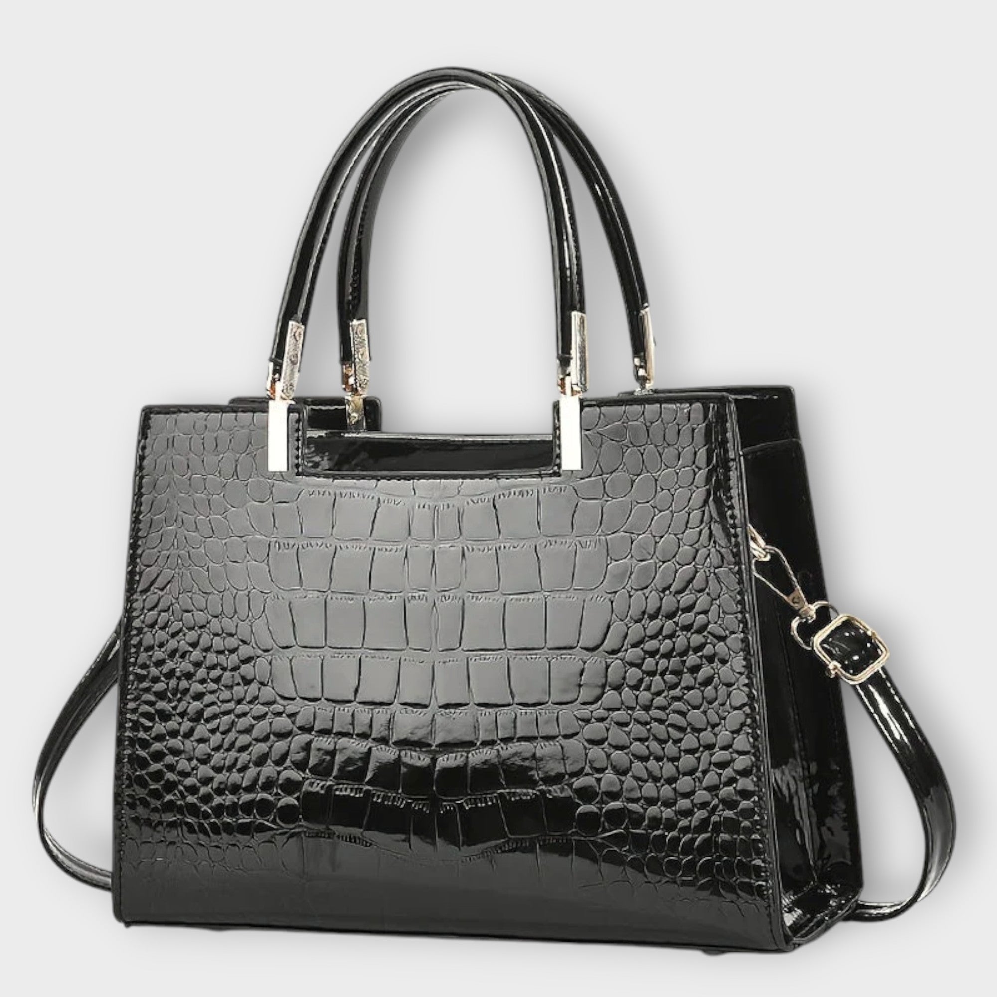 Bolsa de Mano Croco Brillante