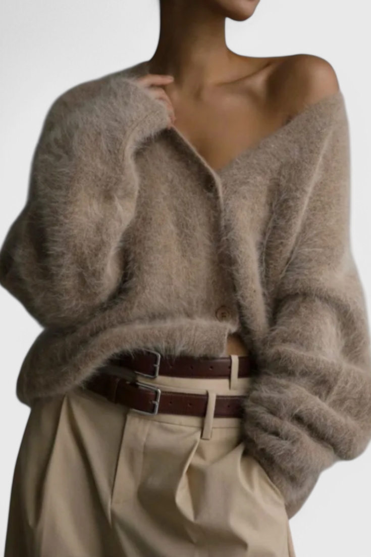 Cardigan Cachemira Daniela Lana de Cordero Ultra Suave Chic