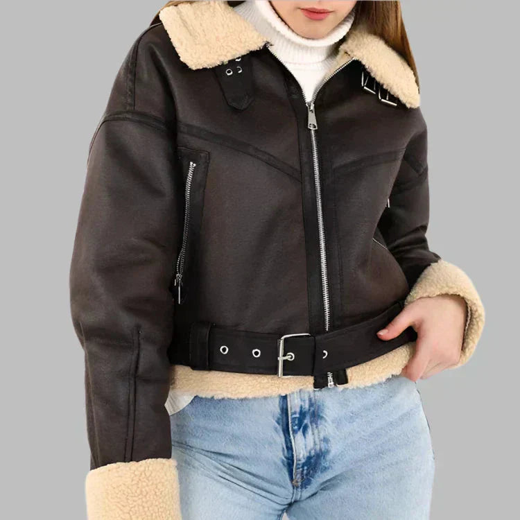 Chaqueta de cuero transpirable y versátil