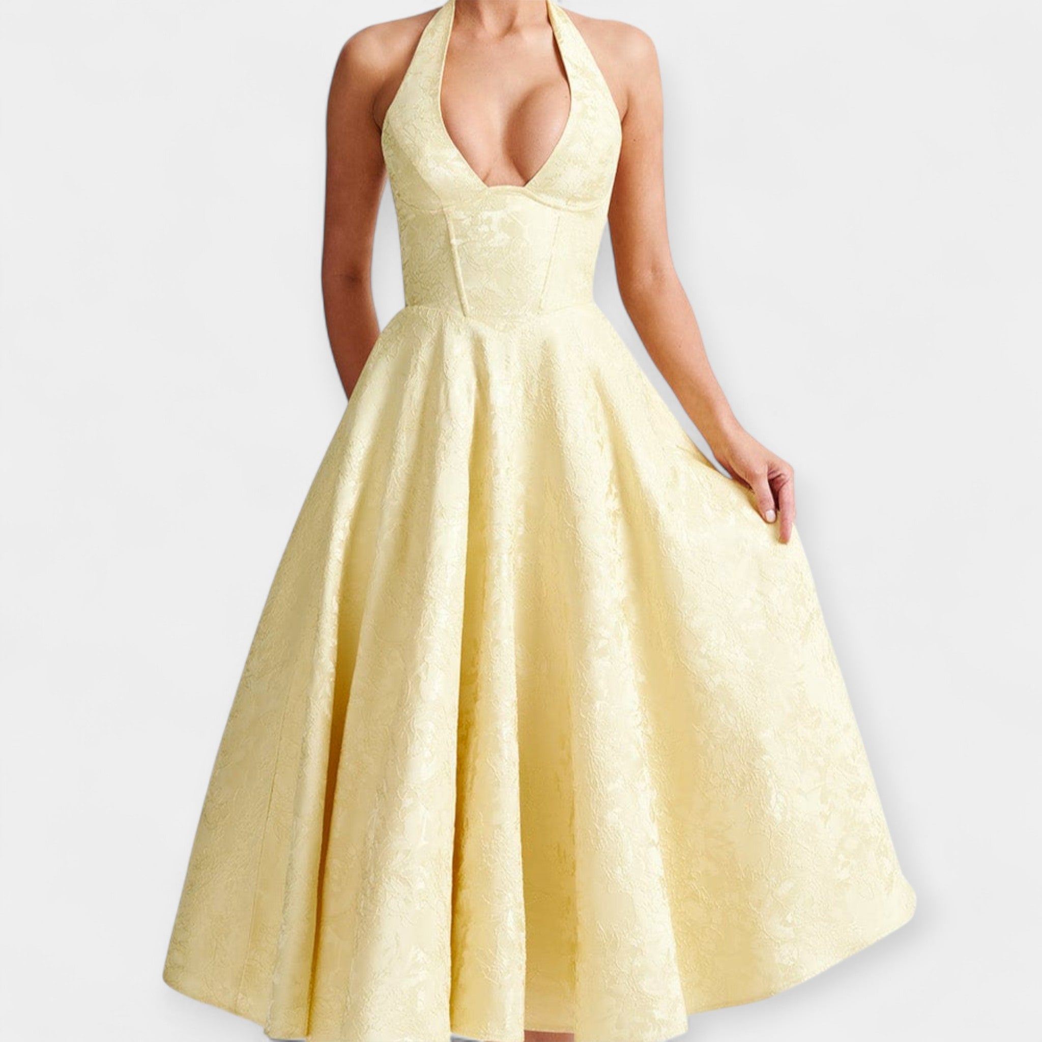 Μίντι Φόρεμα με Ανοιχτή Πλάτη & Κορσέ