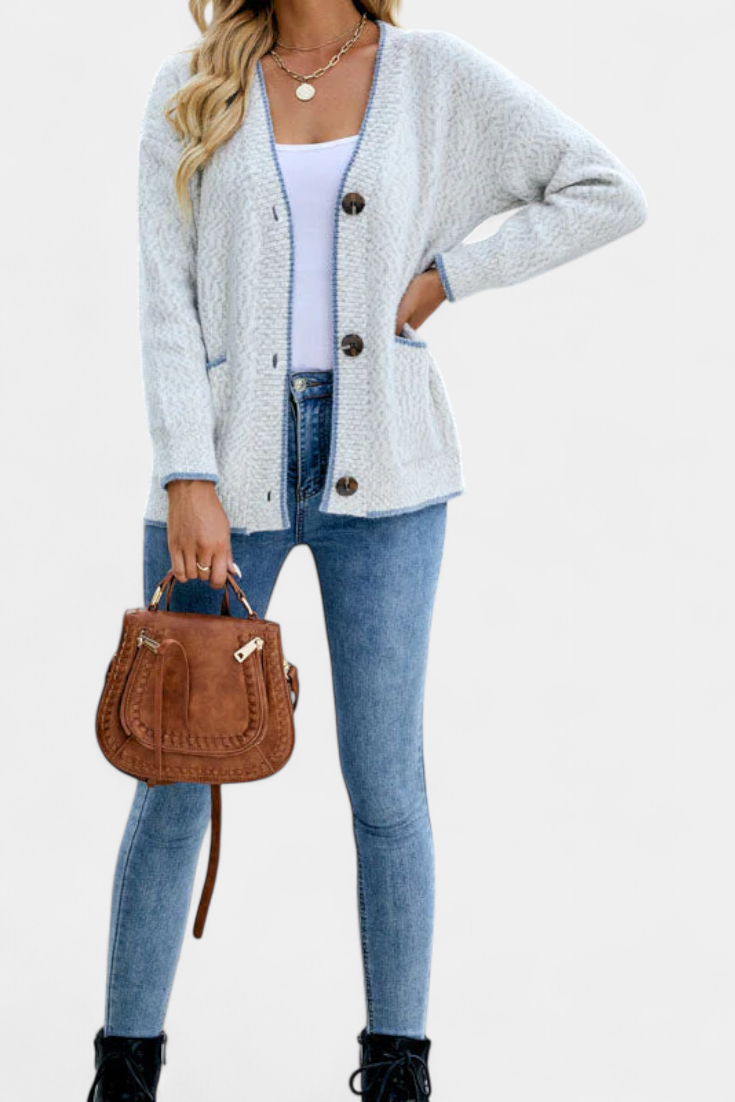 Cárdigan Sana Textura Gruesa Apuesta Por Relajo Con Estilo