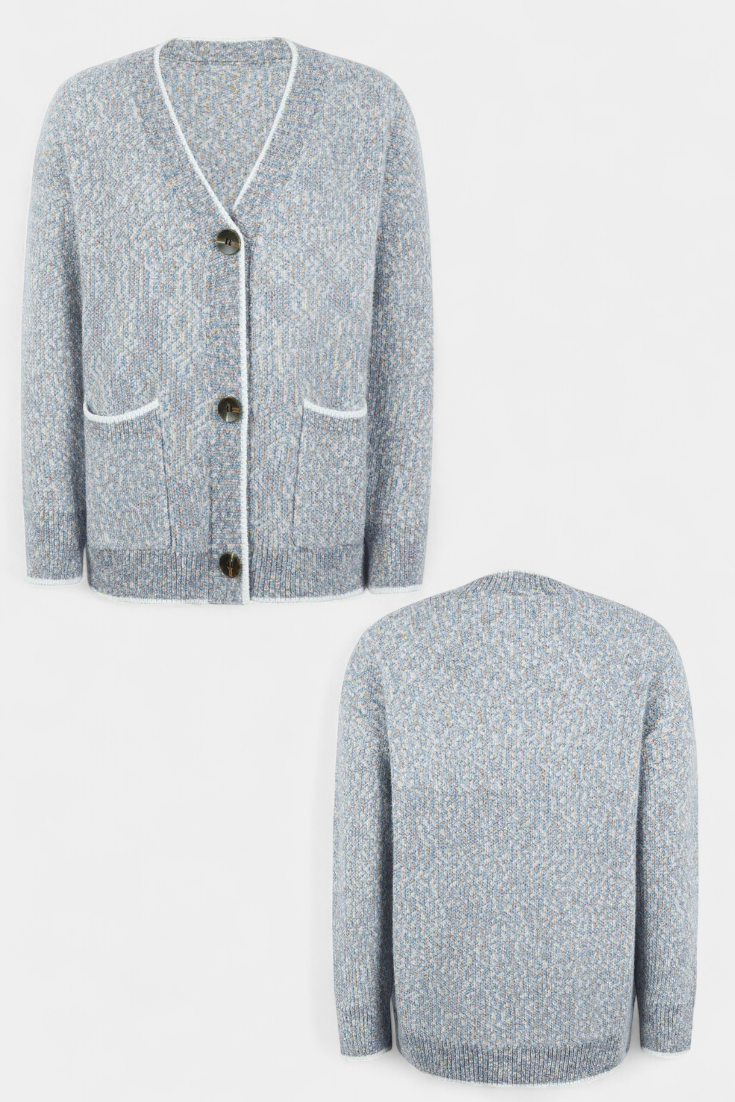 Cárdigan Sana Textura Gruesa Apuesta Por Relajo Con Estilo