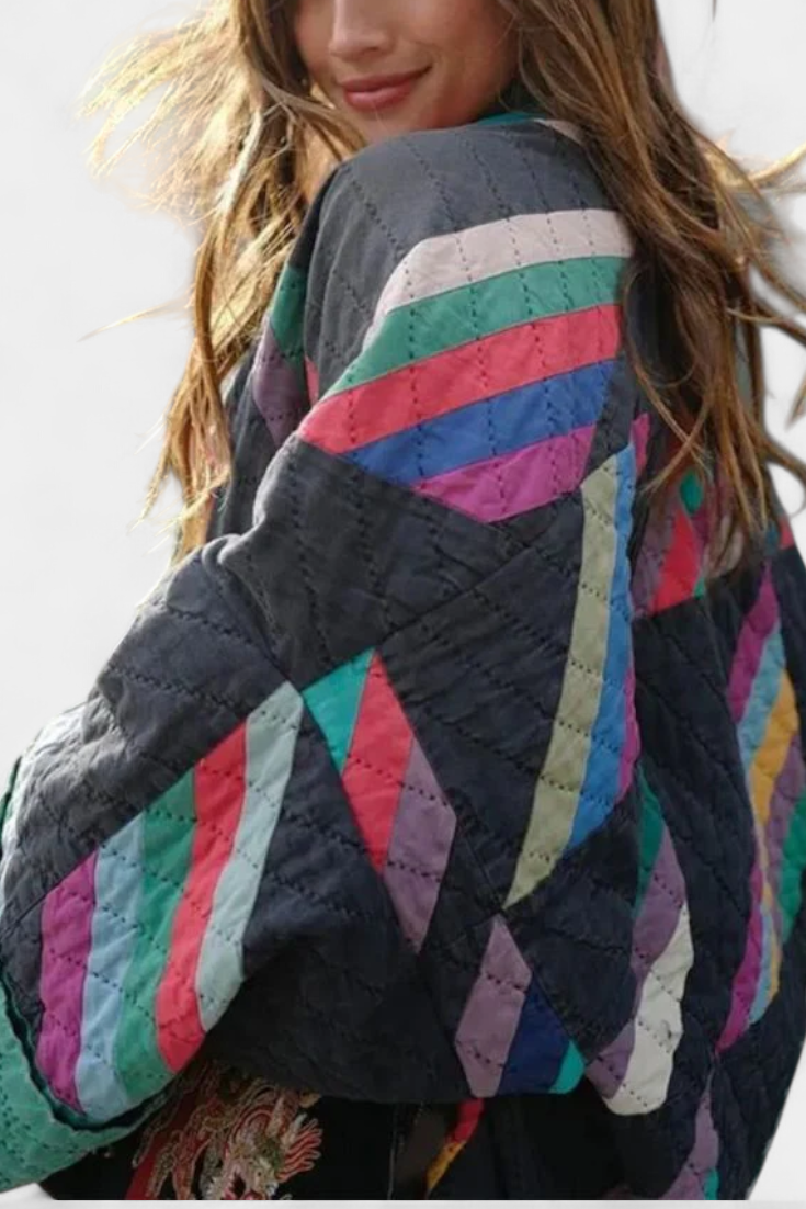 Chaqueta Retro Maika Edicion Limitada Con Corte Relajado