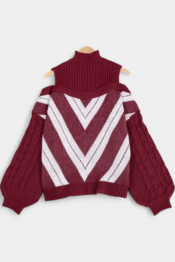 Wien Suéter Lana Hombros Descubiertos Colección Exclusiva