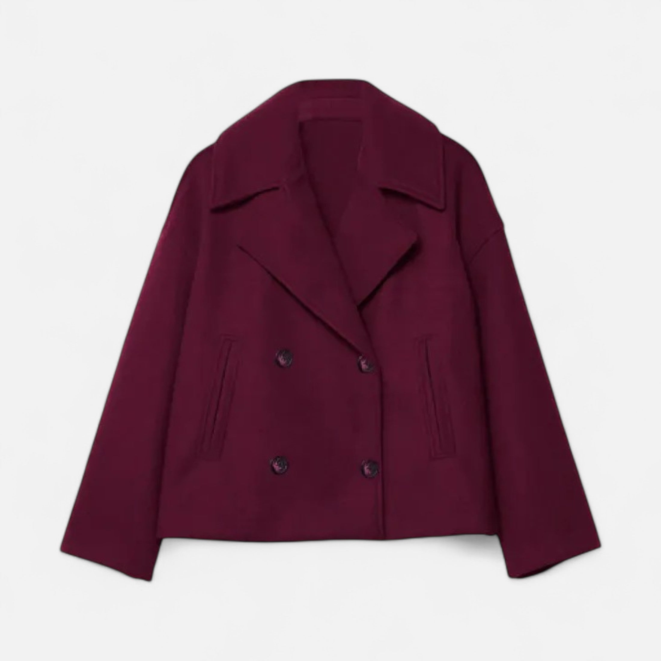 Abrigo Corto Mujer Oversize Elegante