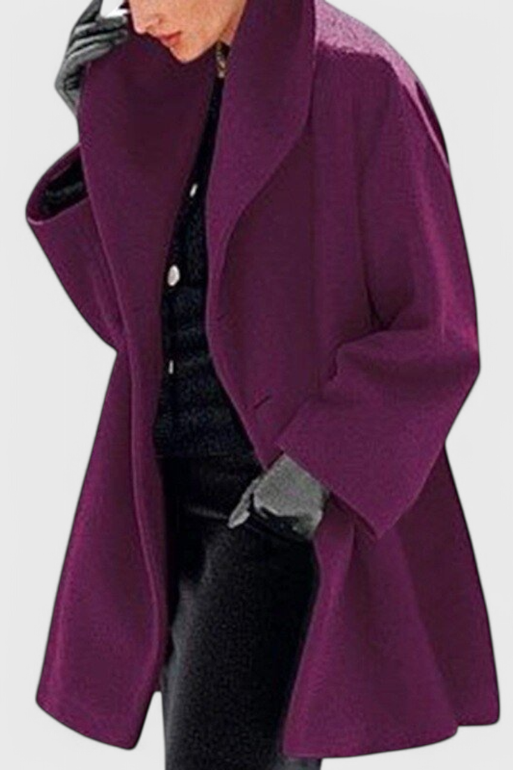 Abrigo Harper Oversized de Lana Con Solapa Seductora Con Estilo