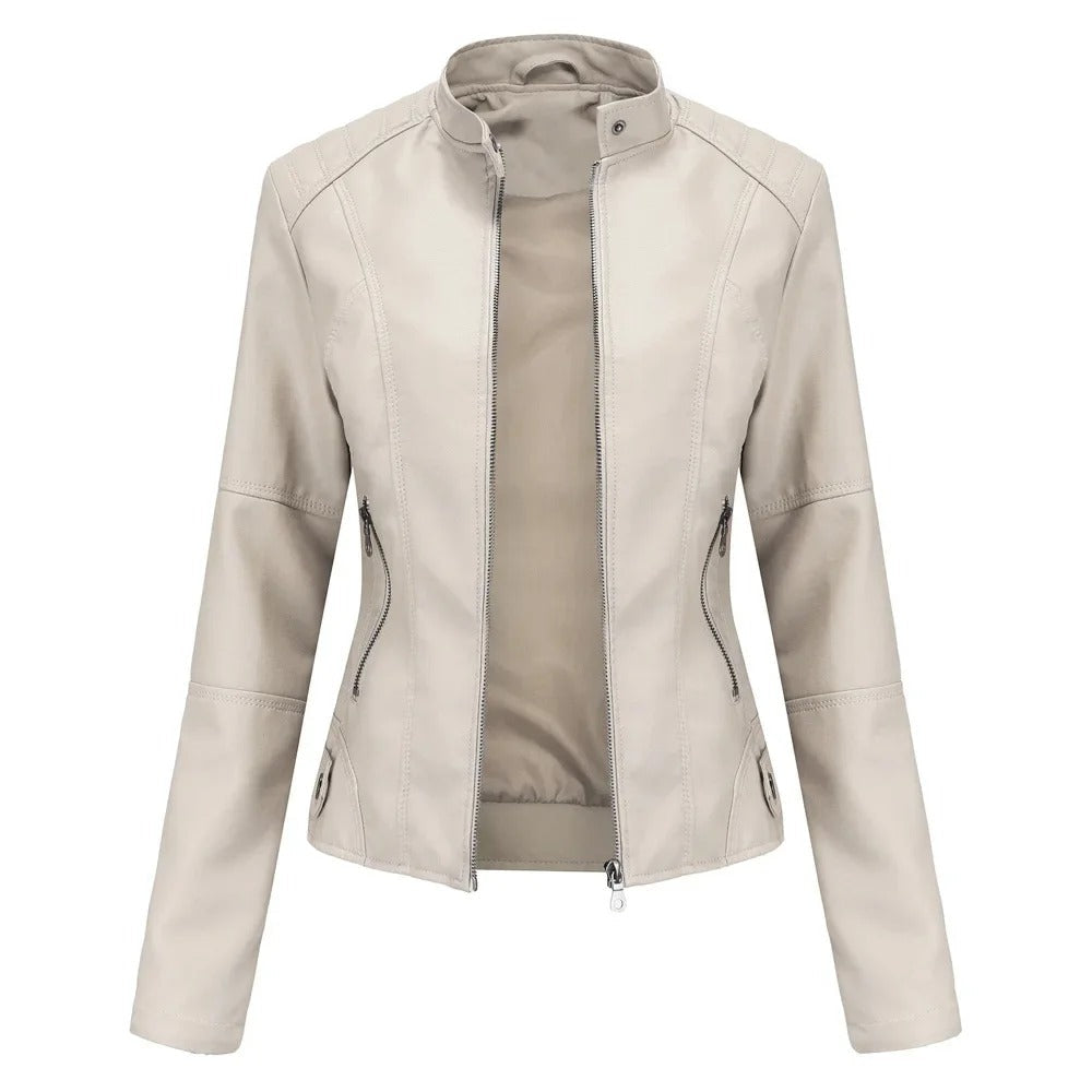 Chaqueta de cuero elegante y moderna