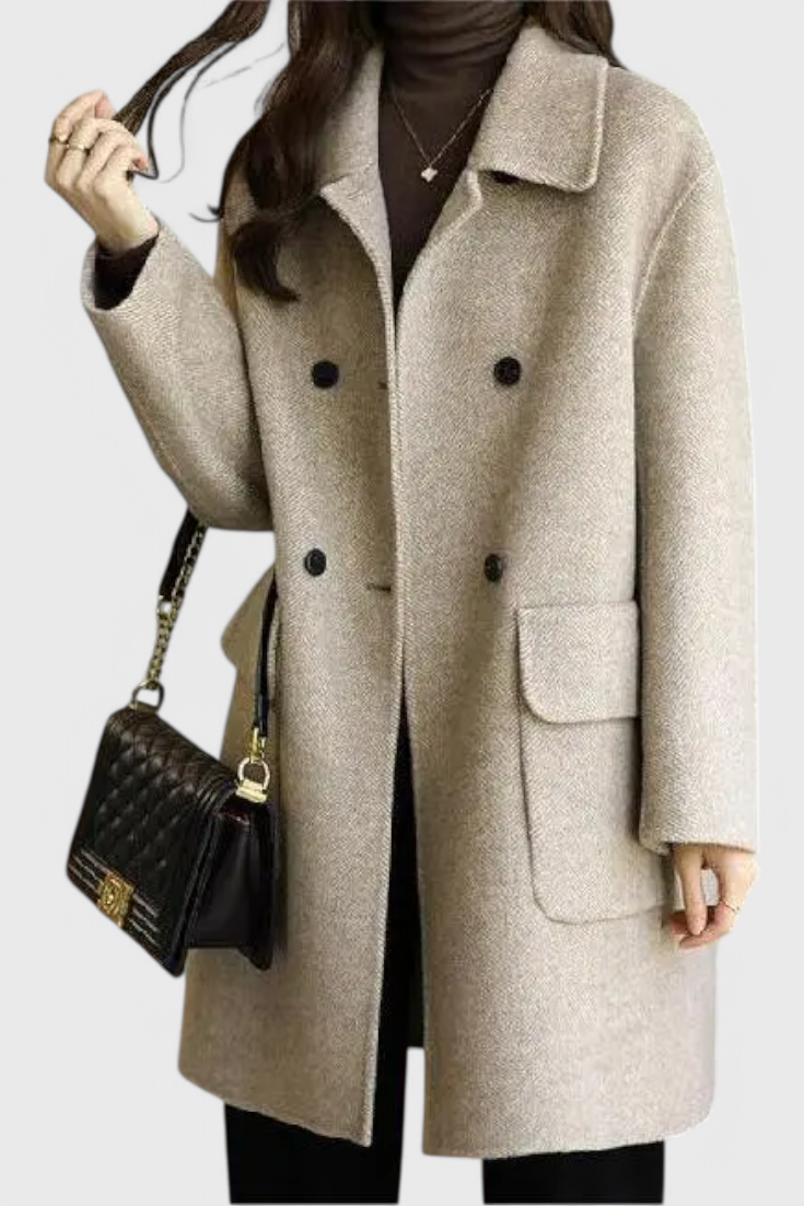 Abrigo de Lana Clásico con Doble Botonadura Todo Estilo