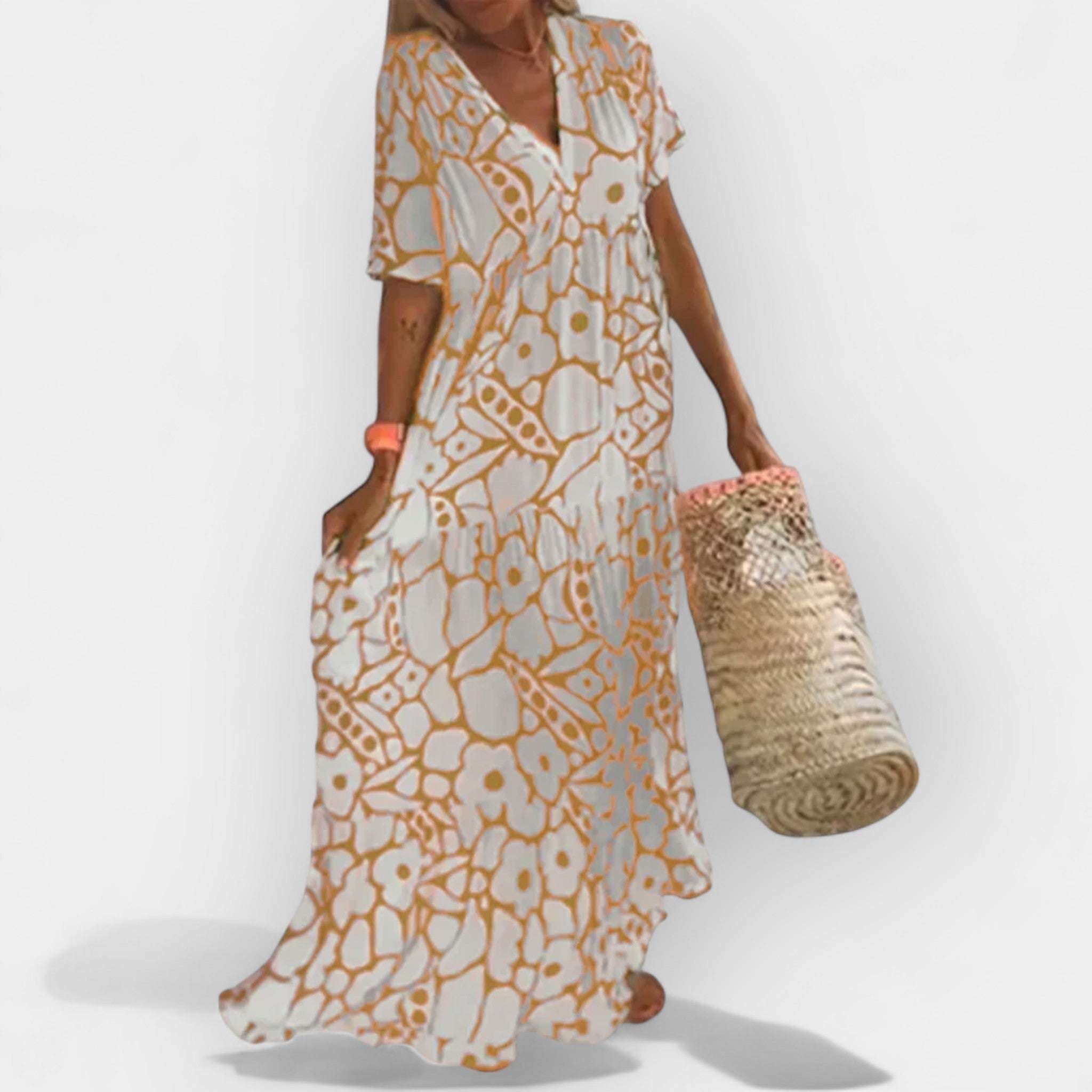 Vestido veraniego vaporoso con estampado