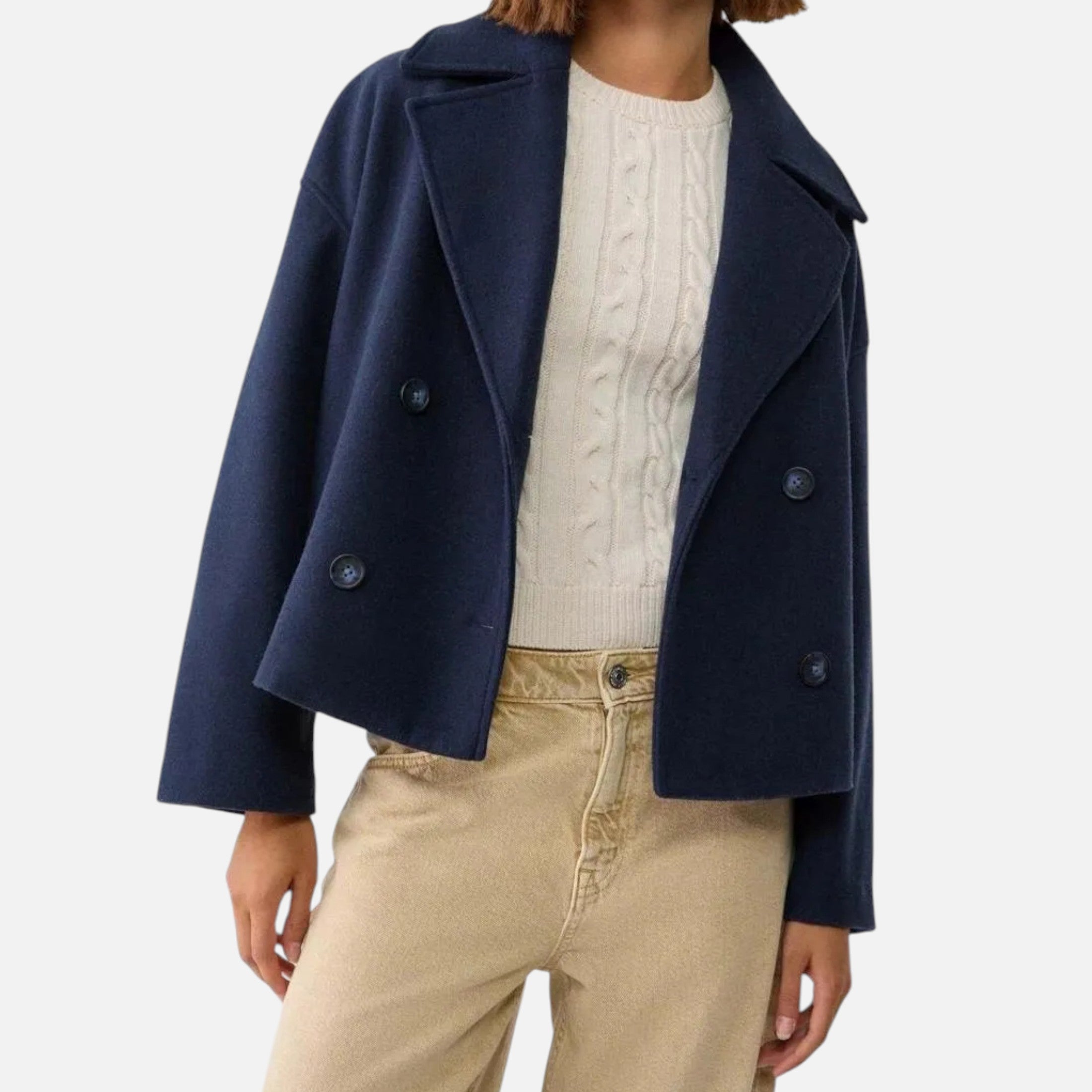 Eliaro Moda | Abrigo Corto Mujer Oversize Elegante