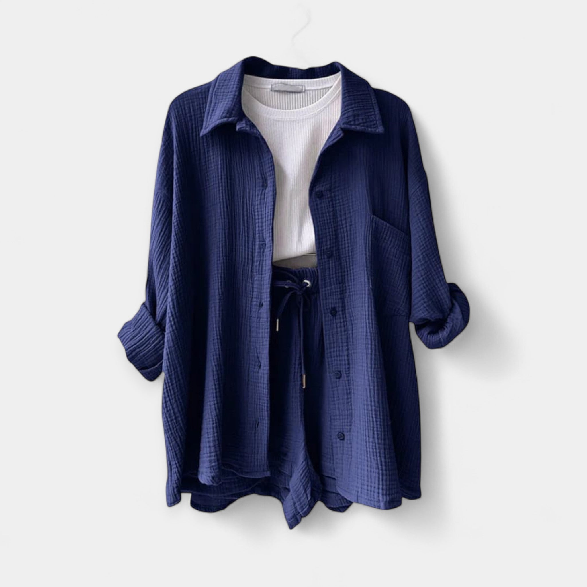 conjunto bicolor de verano con top y short