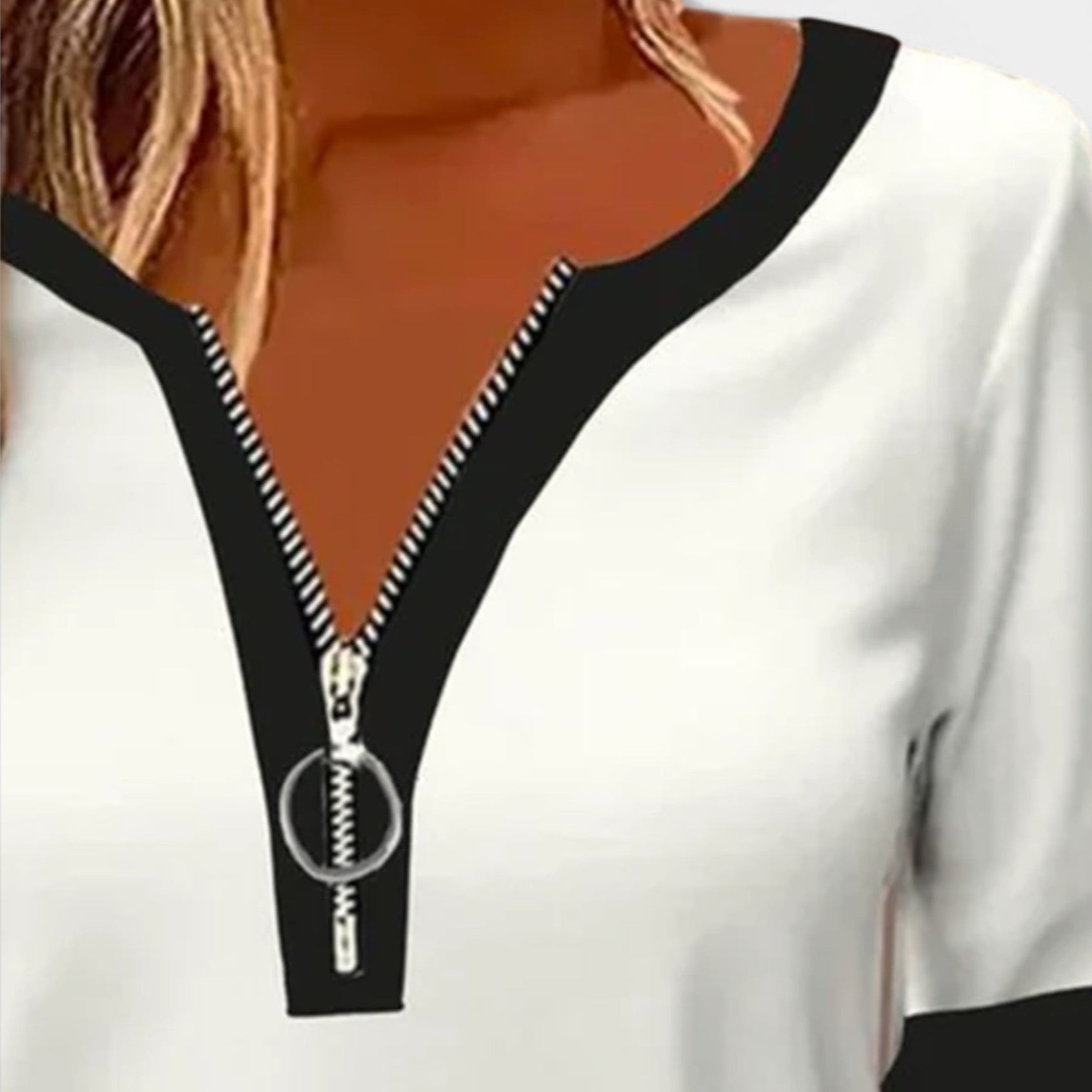 Blusa de manga larga con cremallera