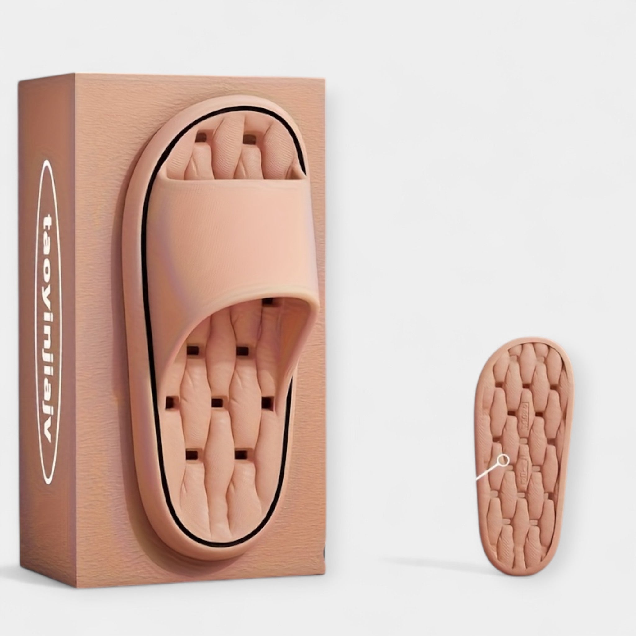 Pantuflas para Mujer con Textura Acanalada