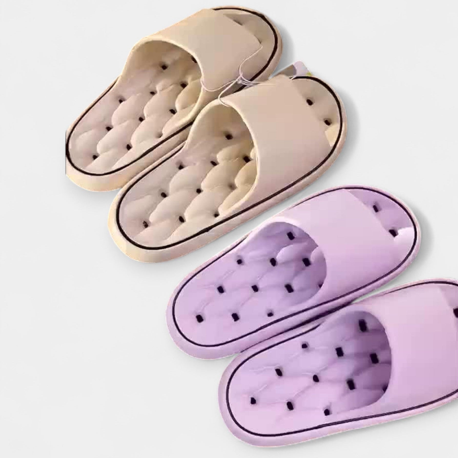 Pantuflas para Mujer con Textura Acanalada