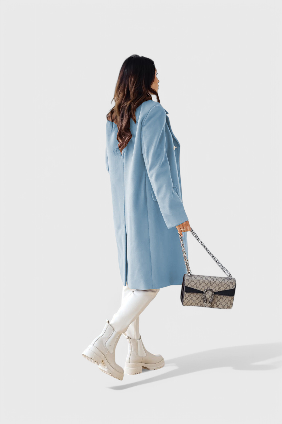 Abrigo De Lana Doble Botonadura Clara Para Brillar