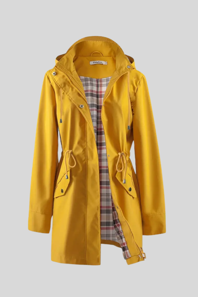 Abrigo De Lluvia A Medida Tejido Impermeable Chic Práctico