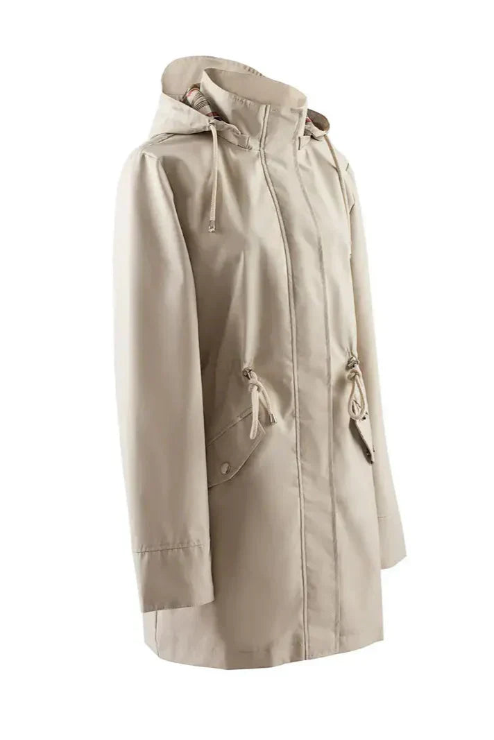 Abrigo De Lluvia A Medida Tejido Impermeable Chic Práctico