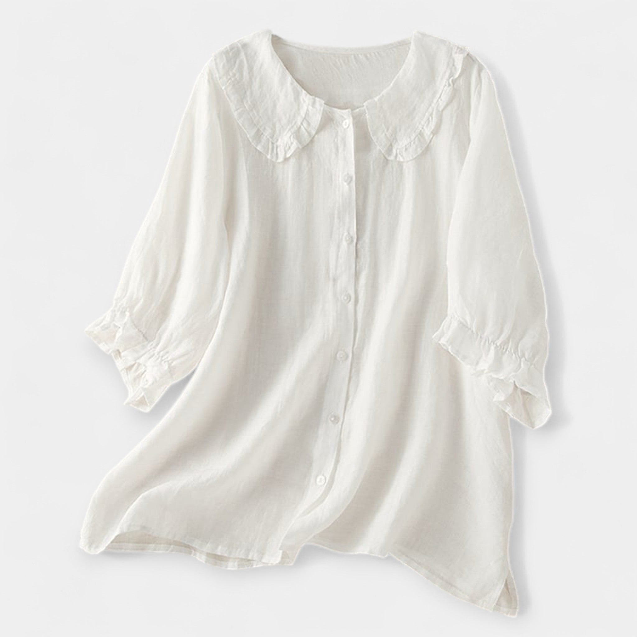 Camisa con volante y cuello