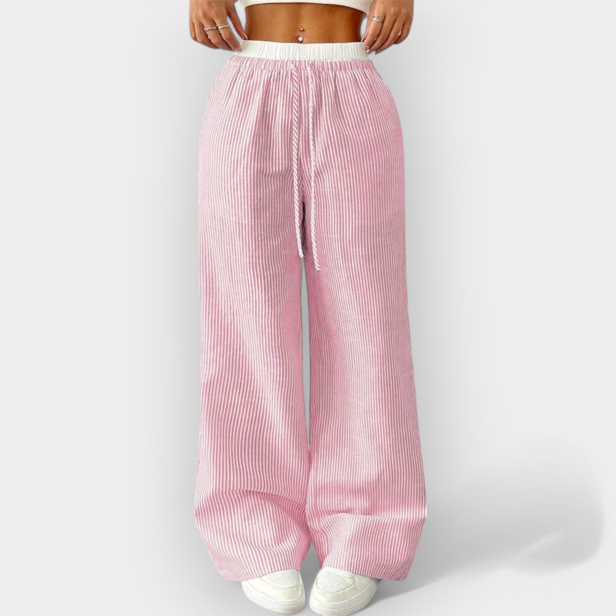 Pantalón Ancho con Rayas