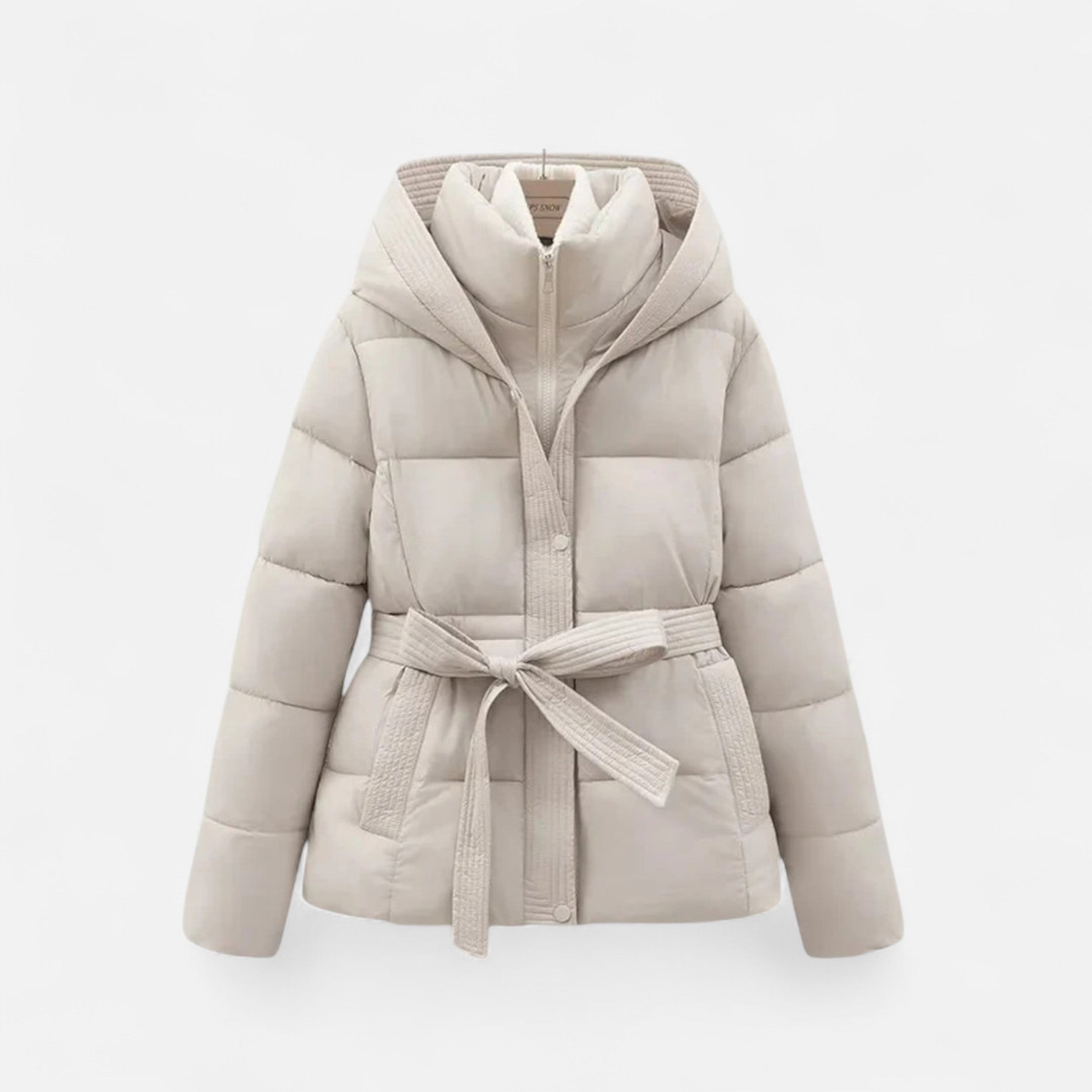 Chaqueta Mujer Invierno Acolchada con Cinturón