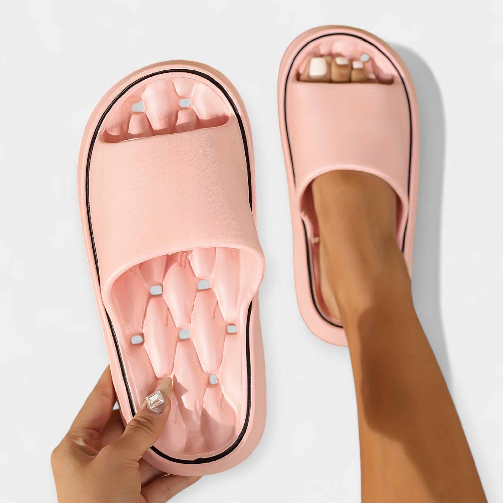 Pantuflas para Mujer con Textura Acanalada