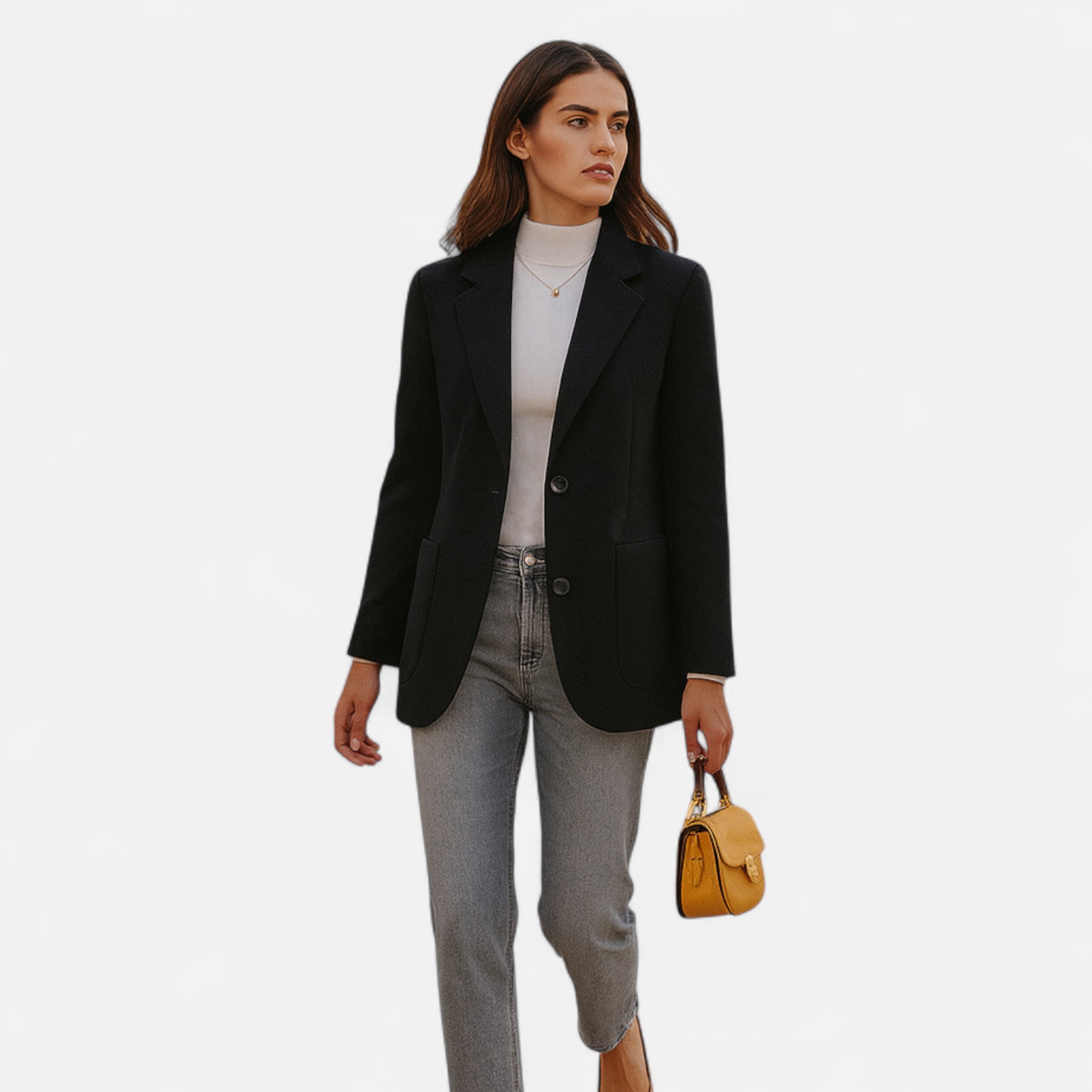 Eliaro Moda | Abrigo Mujer Lana Gruesa Corte Slim Elegante