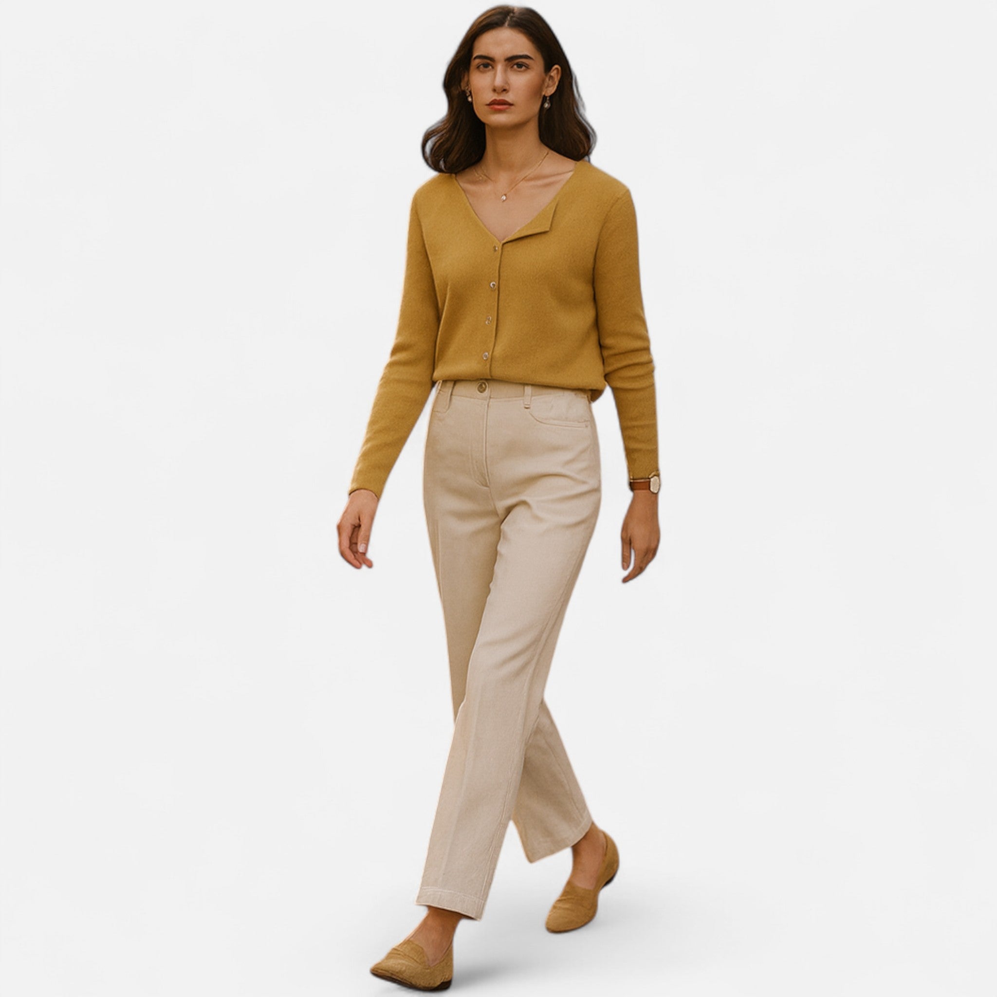 Suéter Mujer Ginevra Elegancia con Botones Icónicos