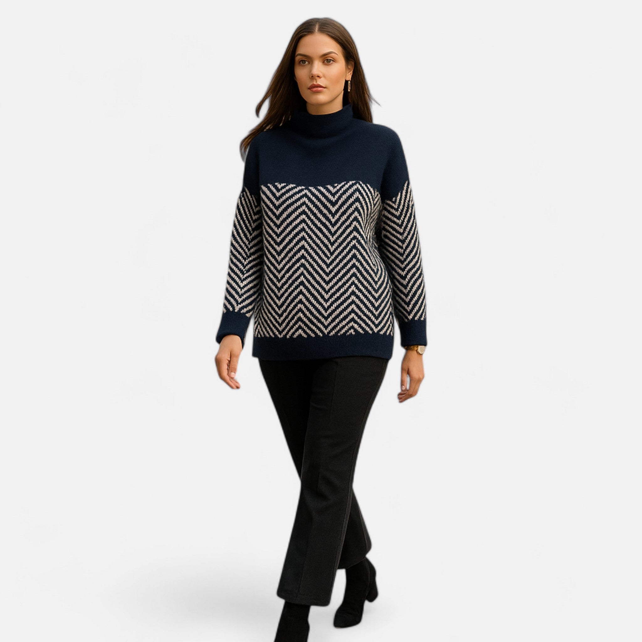 Suéter Mujer Cuello Alto Cachemira Premium