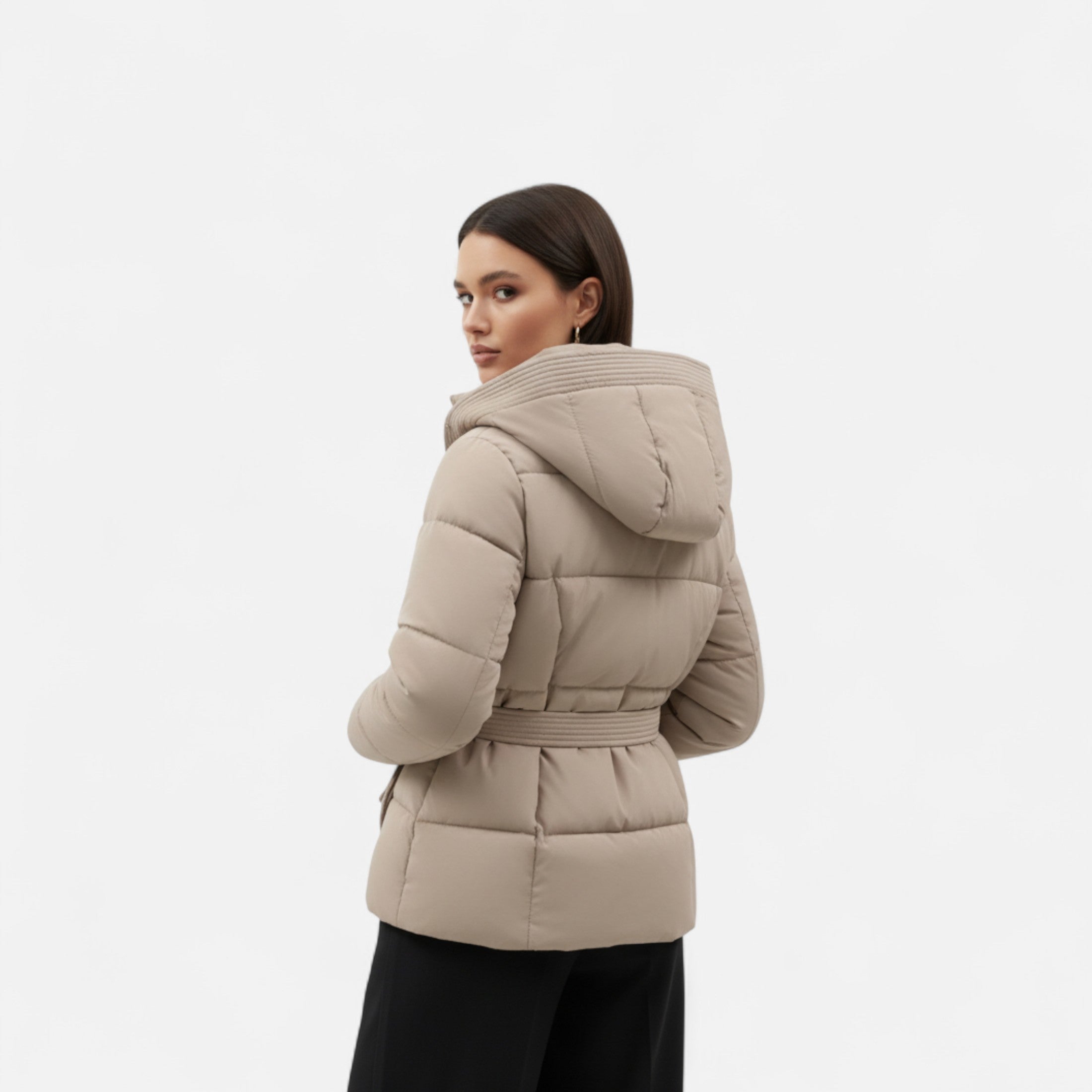 Eliaro Moda | Chaqueta Mujer Invierno Acolchada con Cinturón