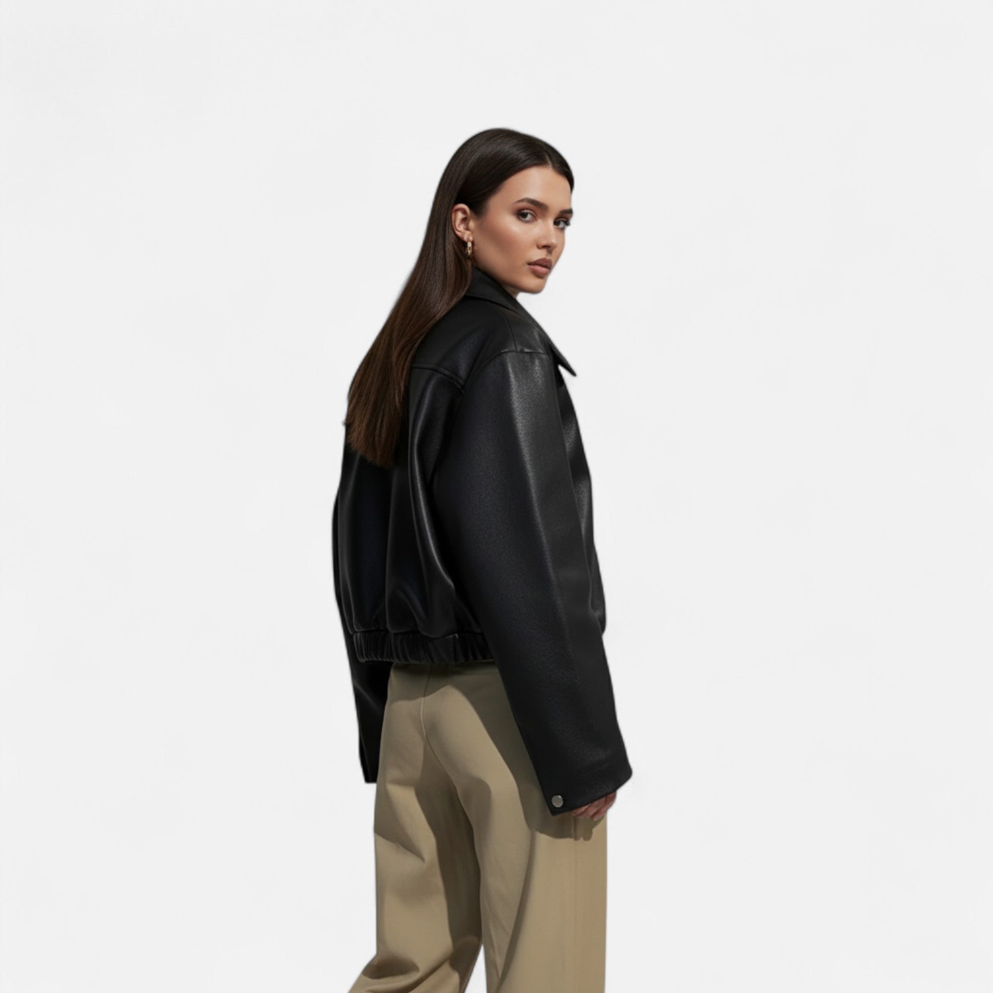 Eliaro Moda | Chaqueta Motera de Polipiel de Lujo