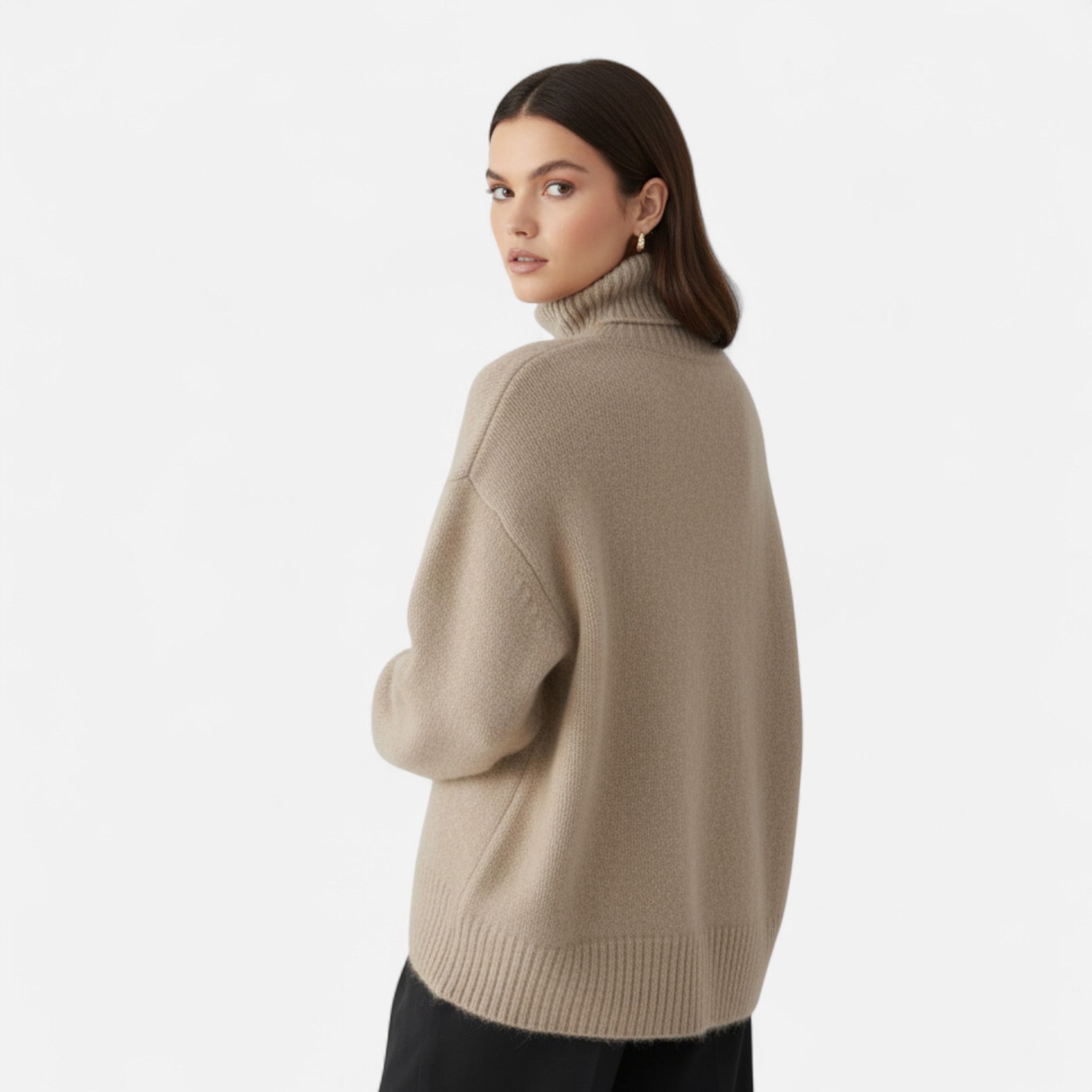 Jersey Mujer Invierno Cuello Alto Cashmere