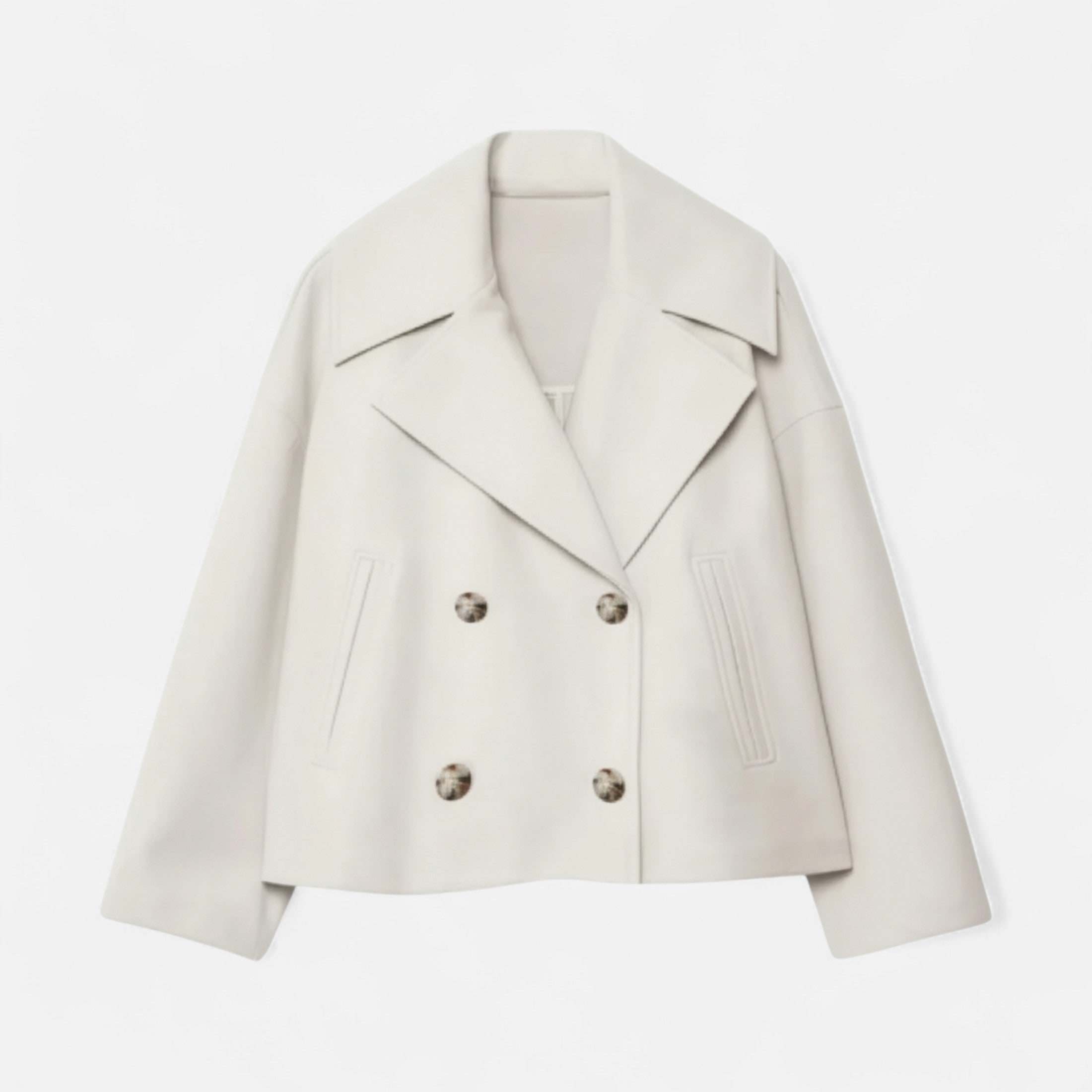 Abrigo Corto Mujer Oversize Elegante