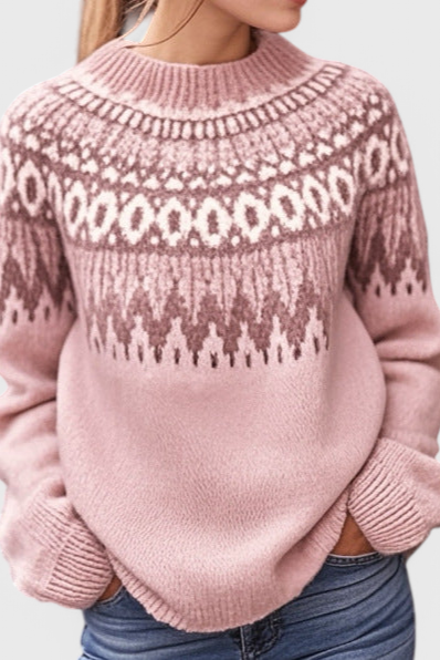 Jersey Lucia Acogedor Con Estampado Fair Isle Exclusivo
